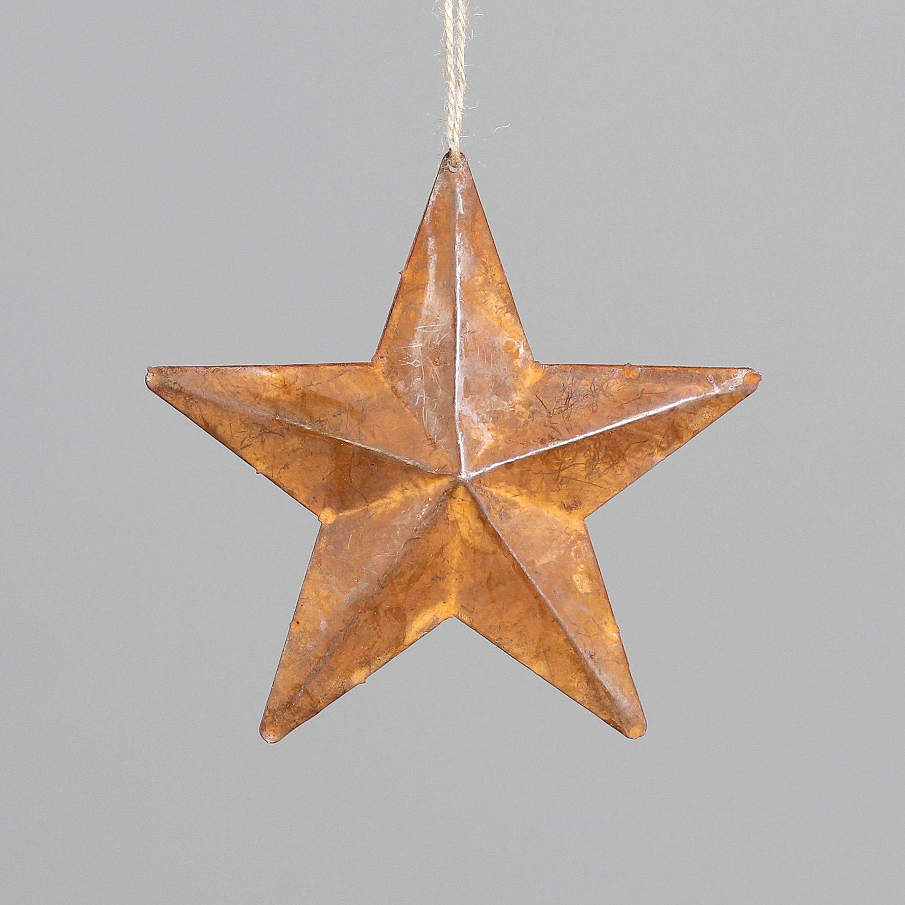 Deko Stern Rost zum hängen - braun, 18 cm