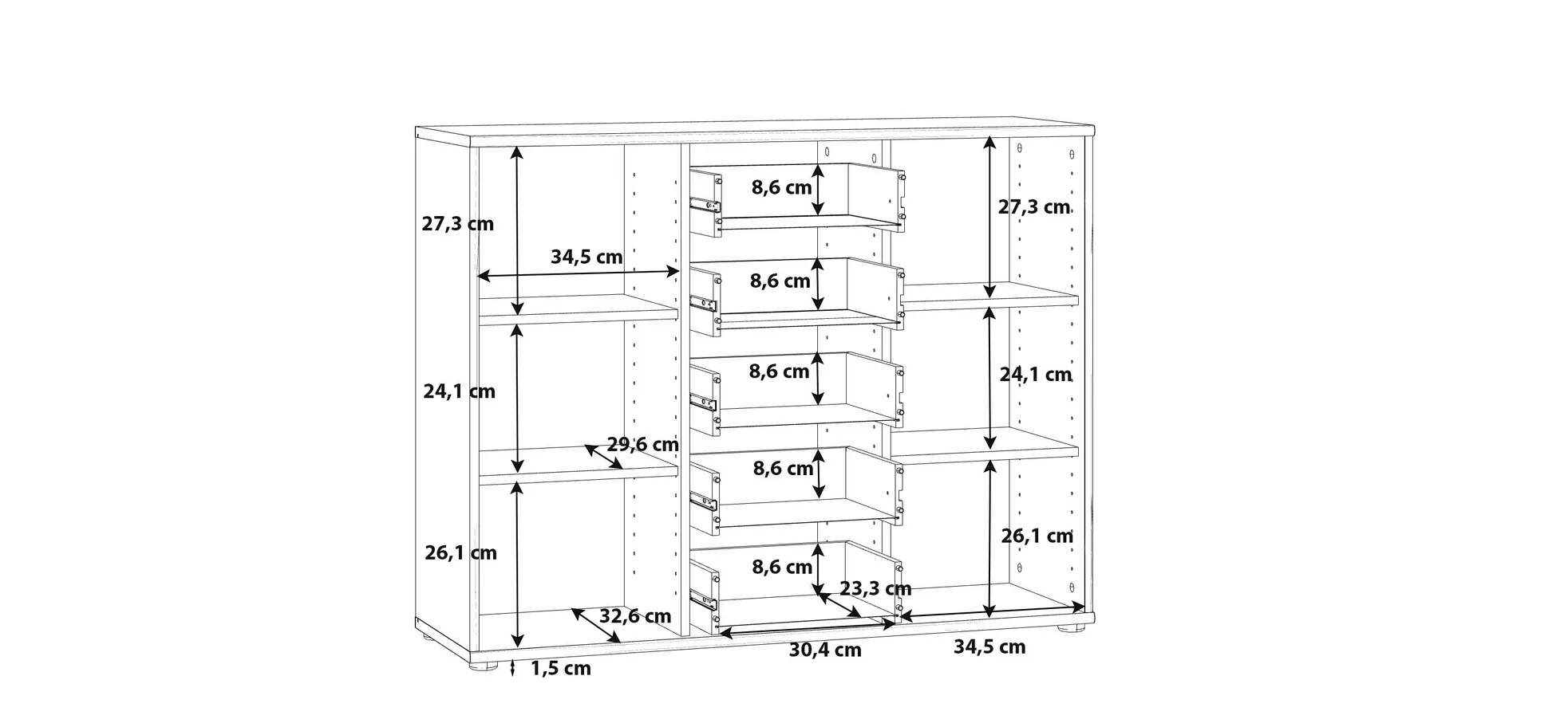 Kommode, Artisan Eiche - Faik