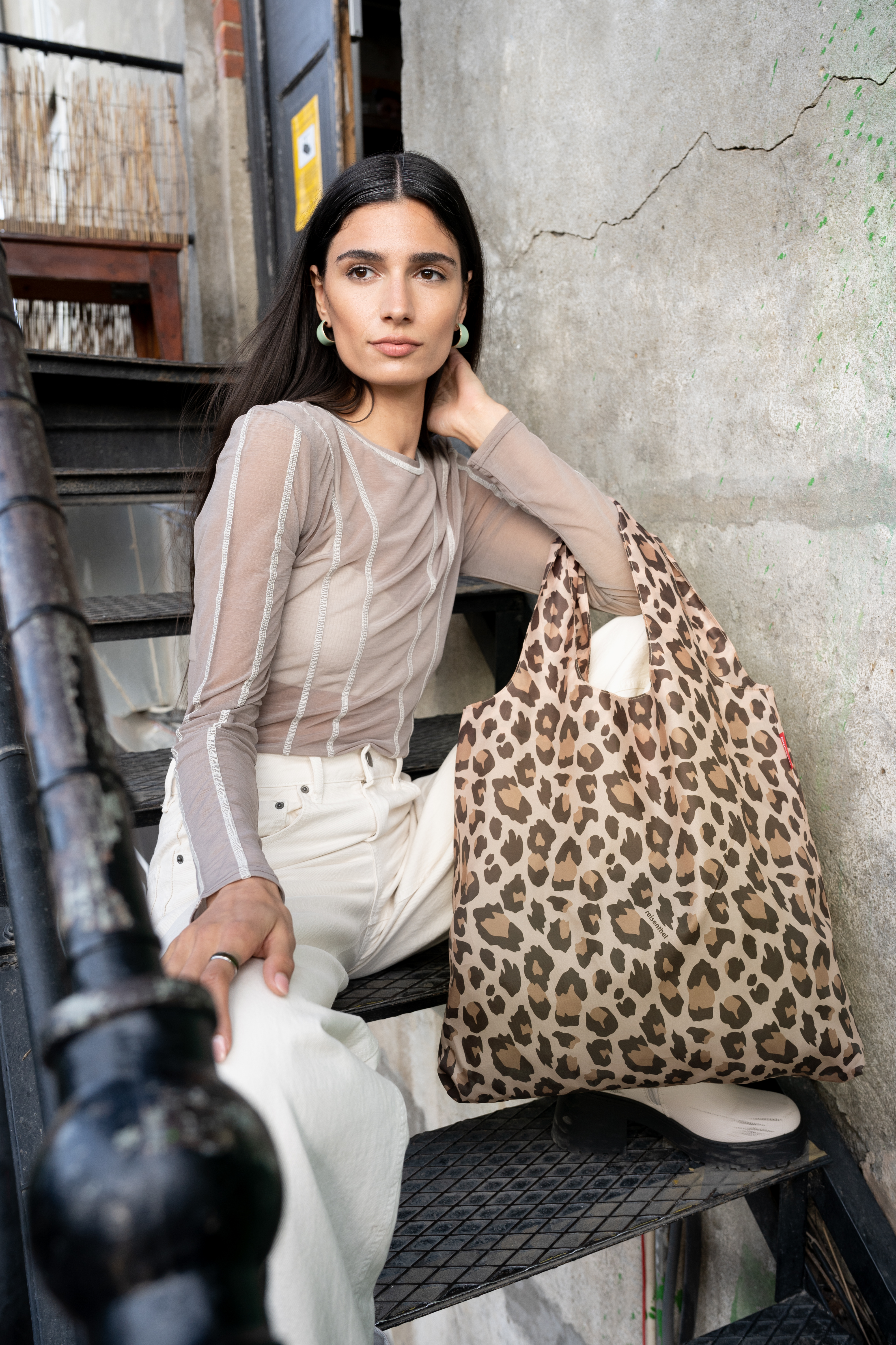 reisenthel, mini maxi shopper - leo macchiato