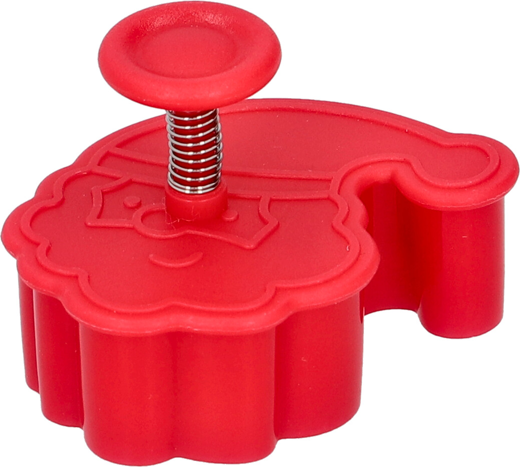 Kunststoff-Ausstechform Santa - rot, mit Auswerfer