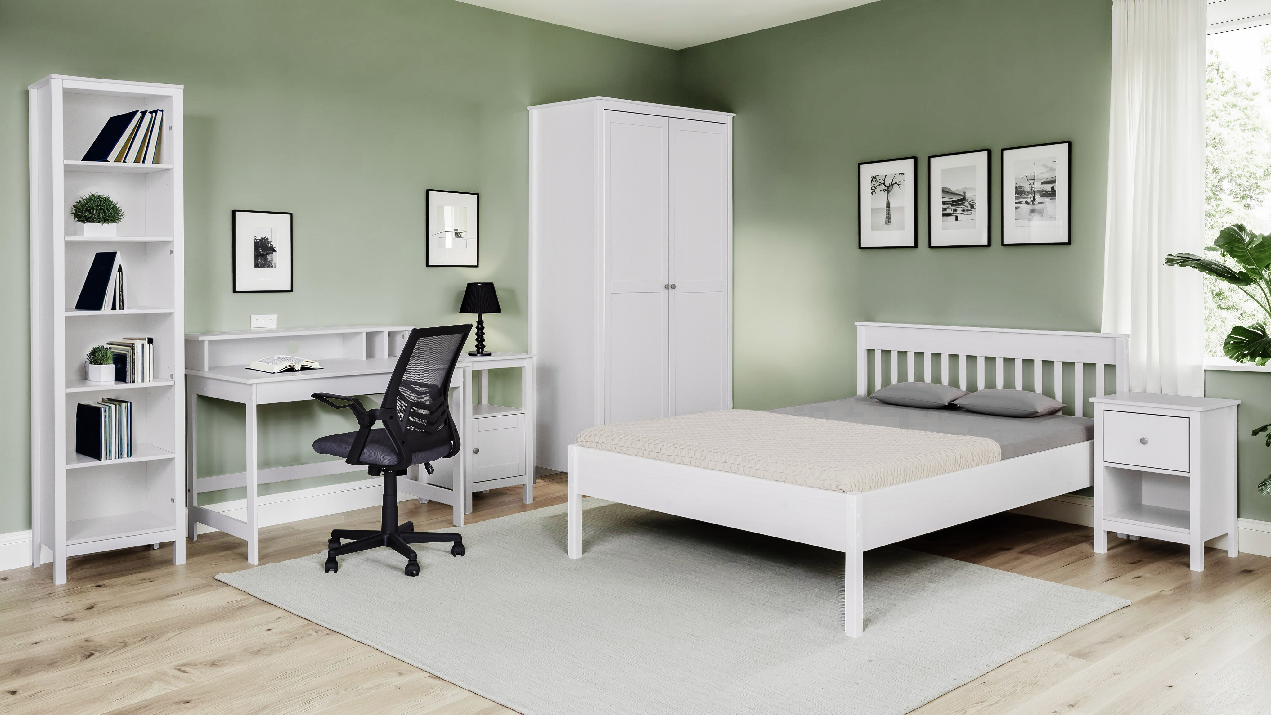 Nachtkommode, Massivholz weiß lackiert - MyStyle 3076