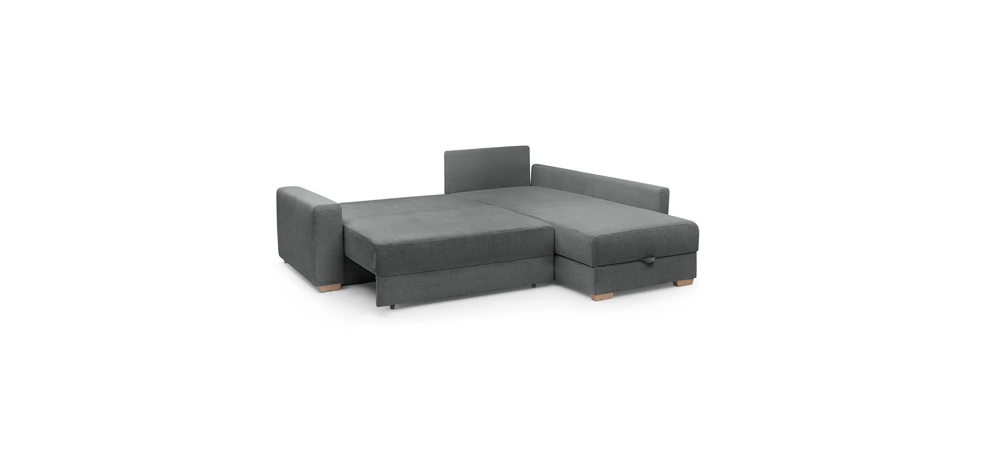 Ecksofa, Stoff Chenille dunkelgrau - Jyte