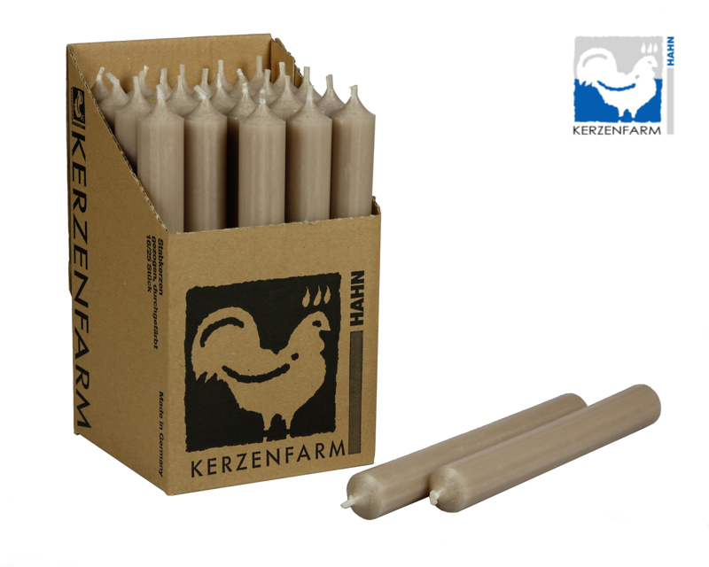 Stabkerze taupe - 22x180mm