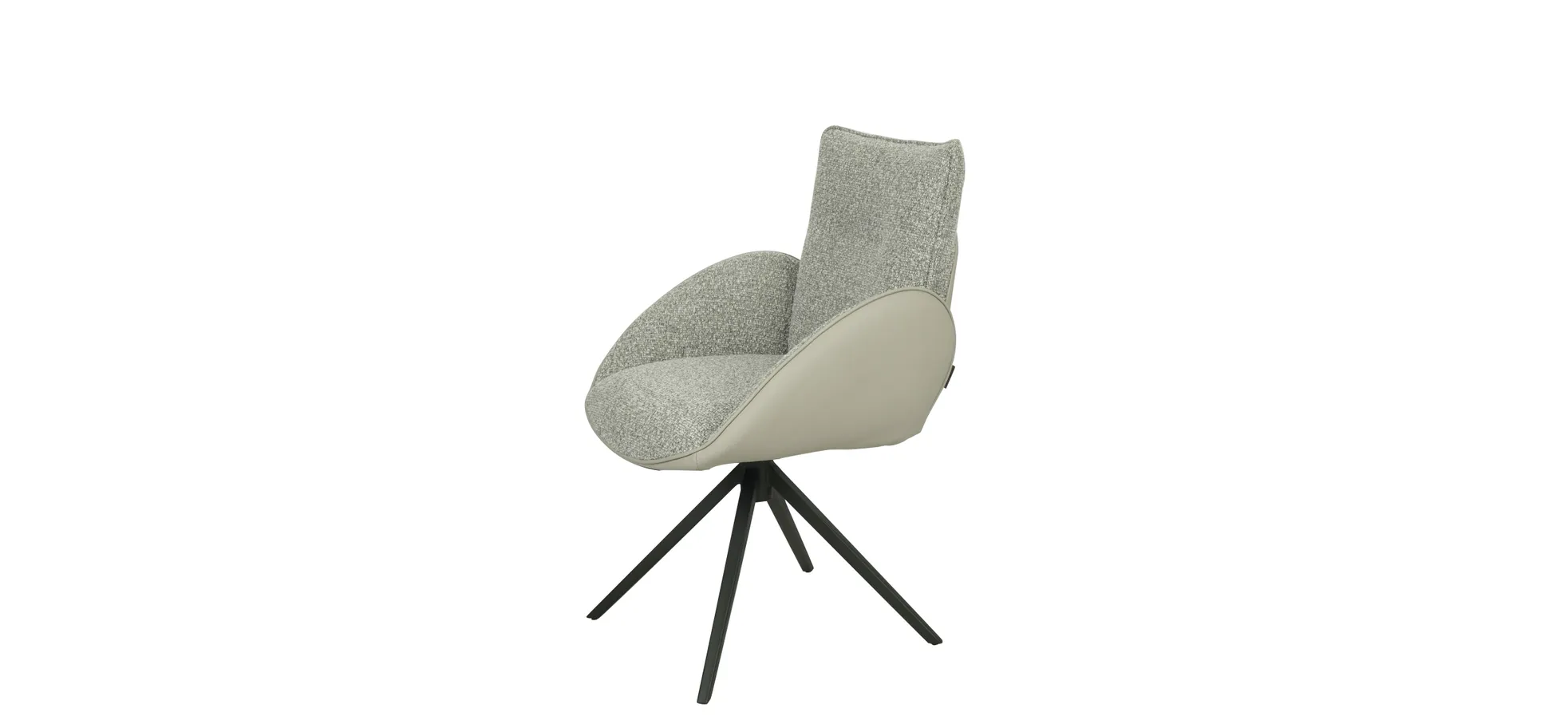 Armlehnstuhl, silberfarben - Maura