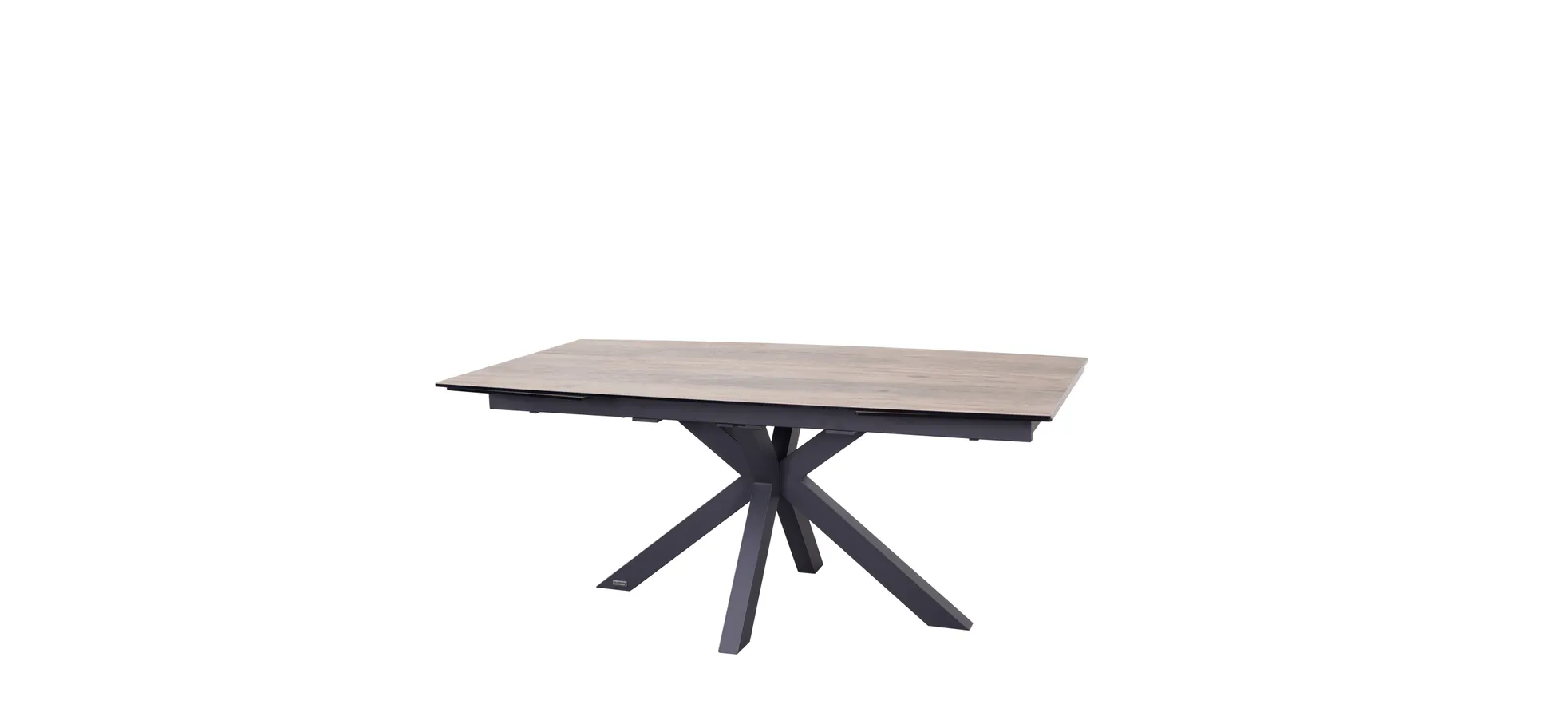 Esstisch, ausziehbar, Glaskeramik hellbraun - Melania