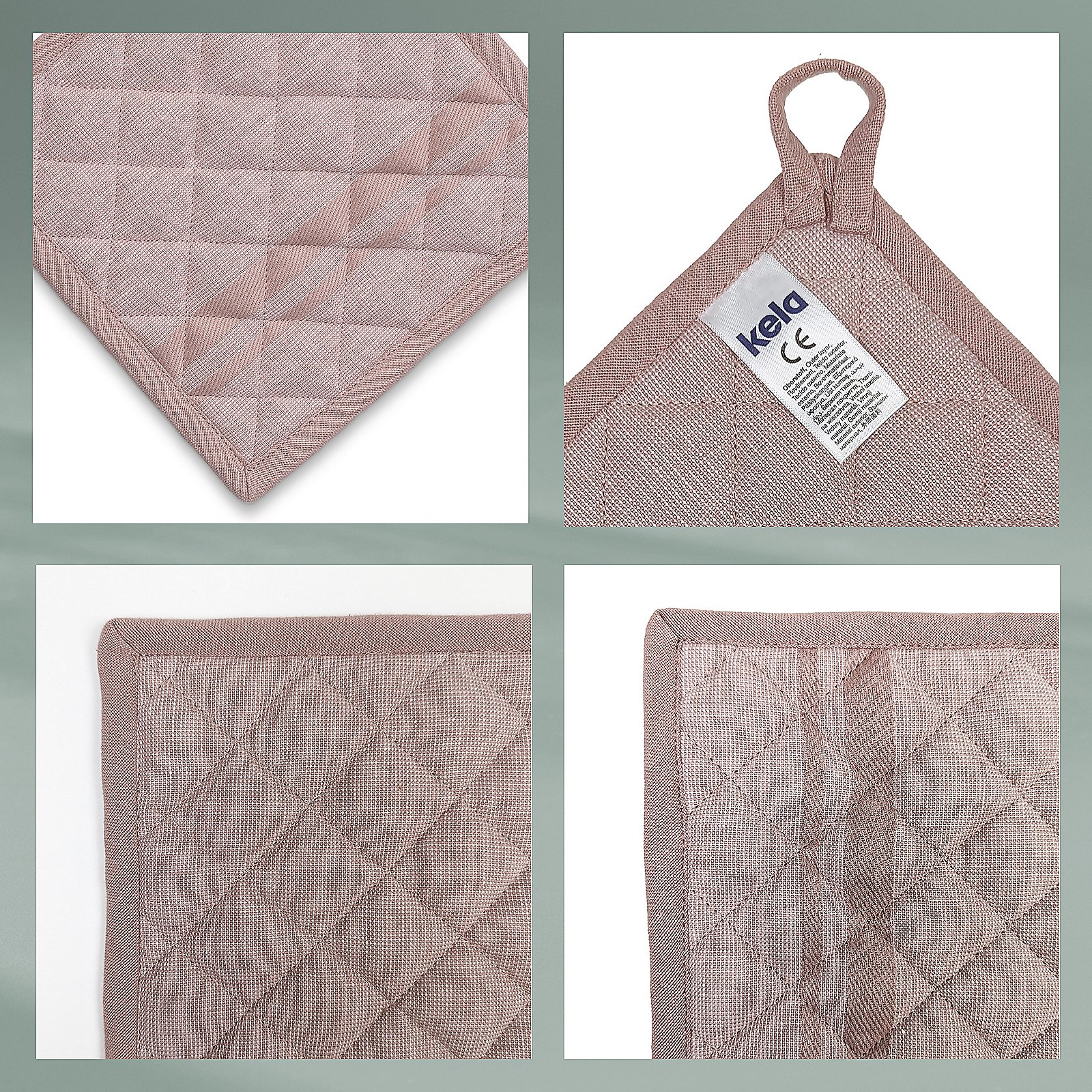 Topflappen Tia 20x20 cm - 100%Baumwolle nougat