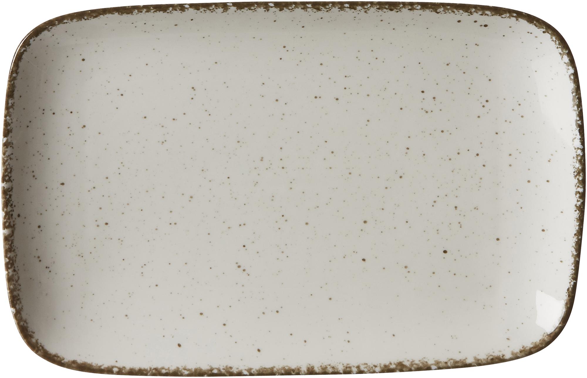 Platte Casa Creme 24 x 15,5 cm - Porzellan, spülmaschinenfest, rechteckig, beige