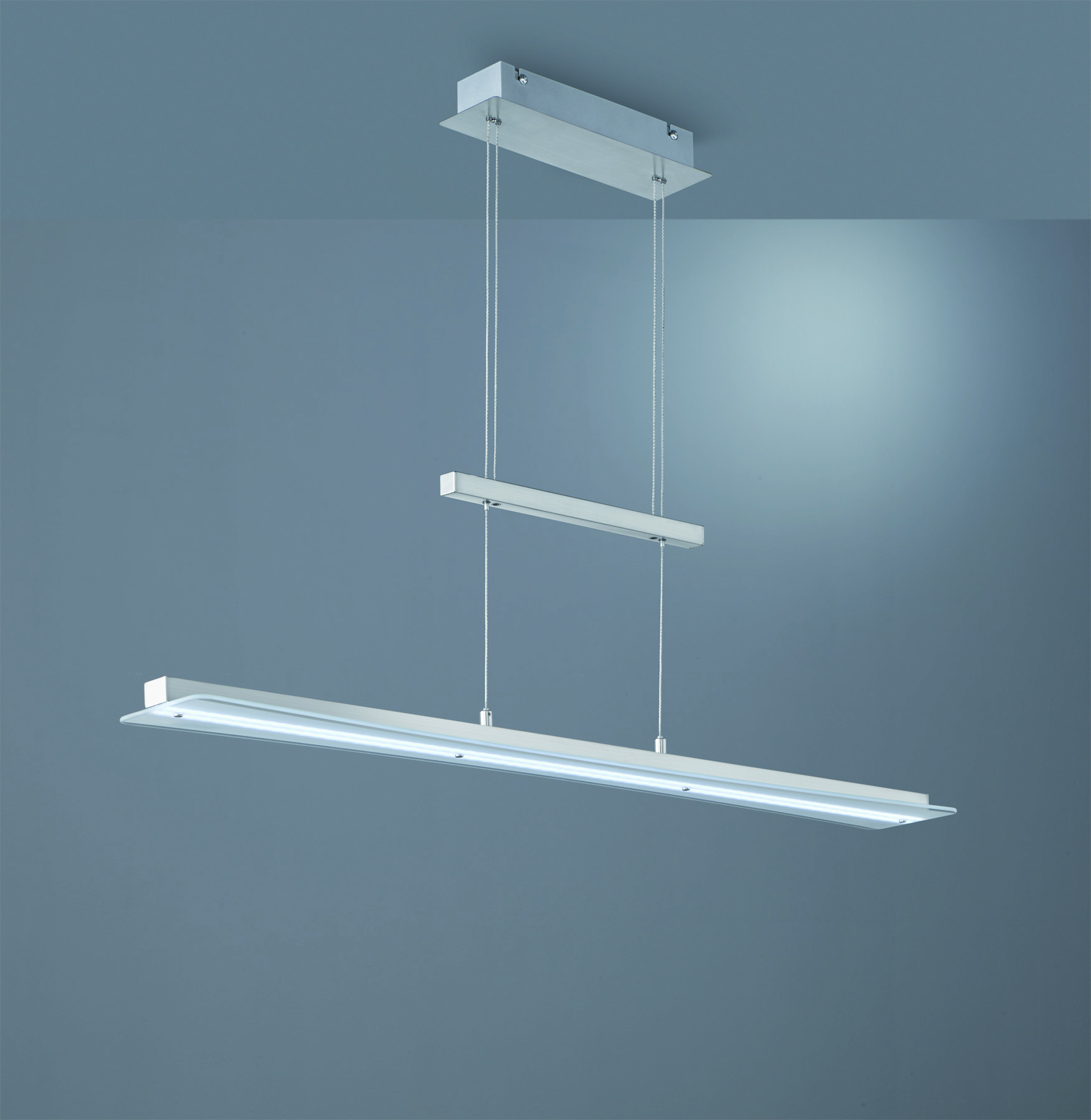 Pendelleuchte Smash - 1flg., Metall/Nickel matt,100x150 cm