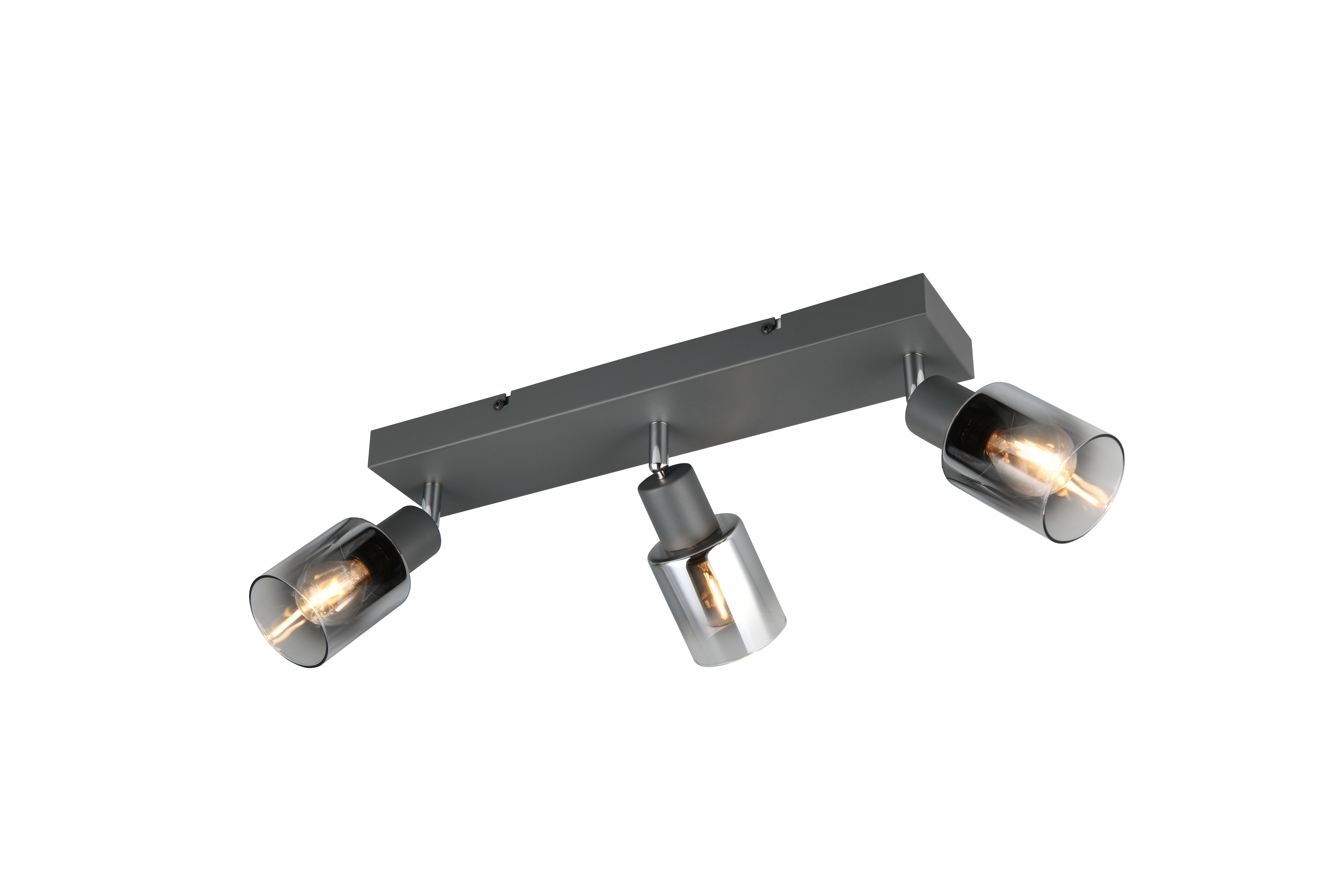 Strahler / Spot Cadiz - 3flg., Metall/anthrazit, ca.42,5 x17 x8,5cm, Ø7 cm