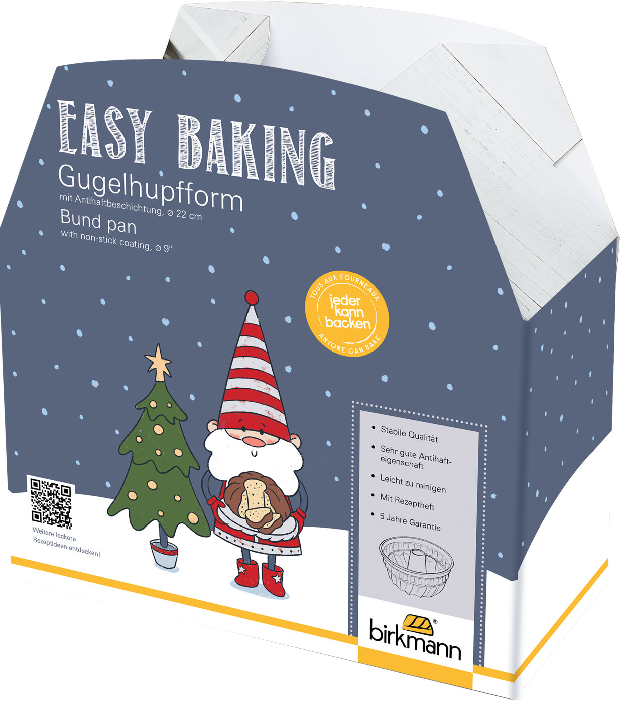 Gugelhupfblech, Ø 22 cm, Easy Baking - Höhe 10 cm