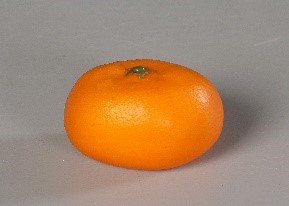 Deko-Orange, Kunststoff, Orange - HD ca. 8x8 cm