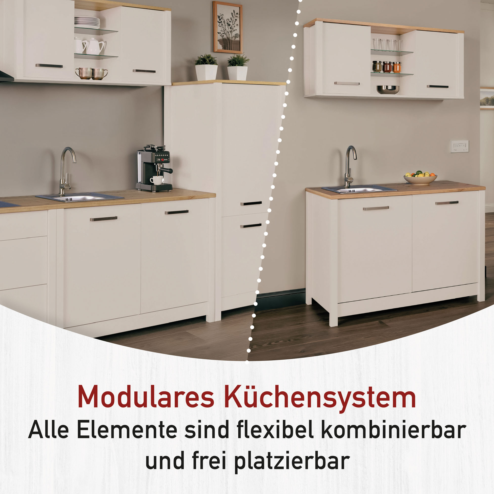 Spülenschrank, Kaschmir/Artisan Eiche - MyStyle 9004