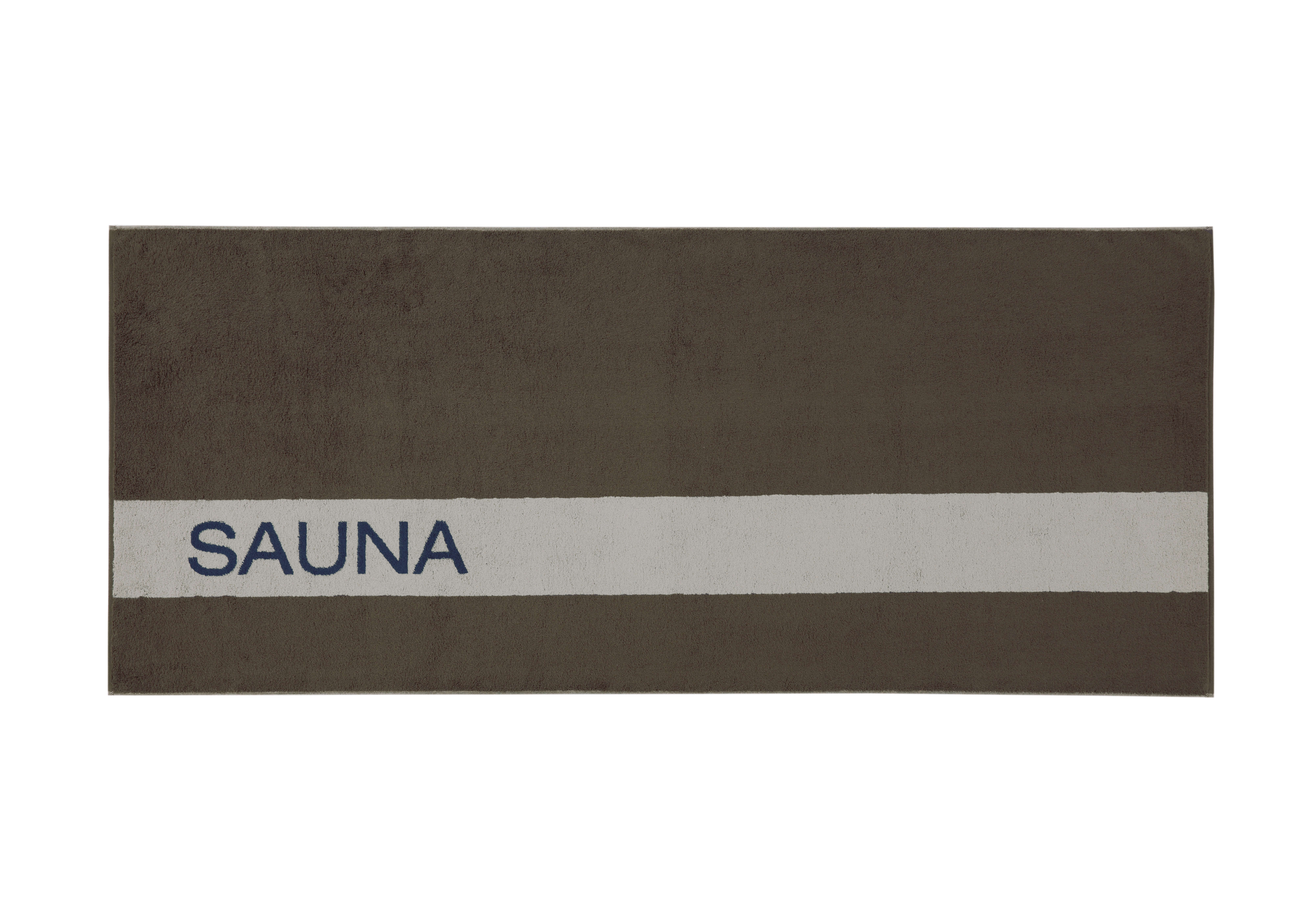 Saunatuch Sauna, mokka - 80x200cm, gemustert
