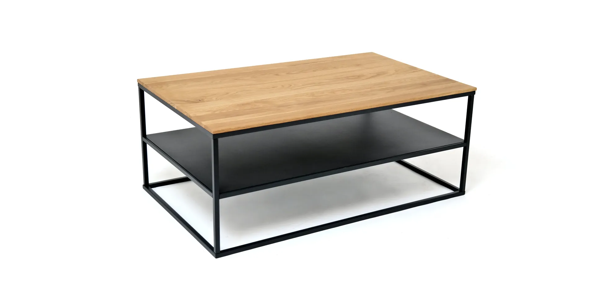 Couchtisch, mit Ablage, Platte Eiche - Couchtische