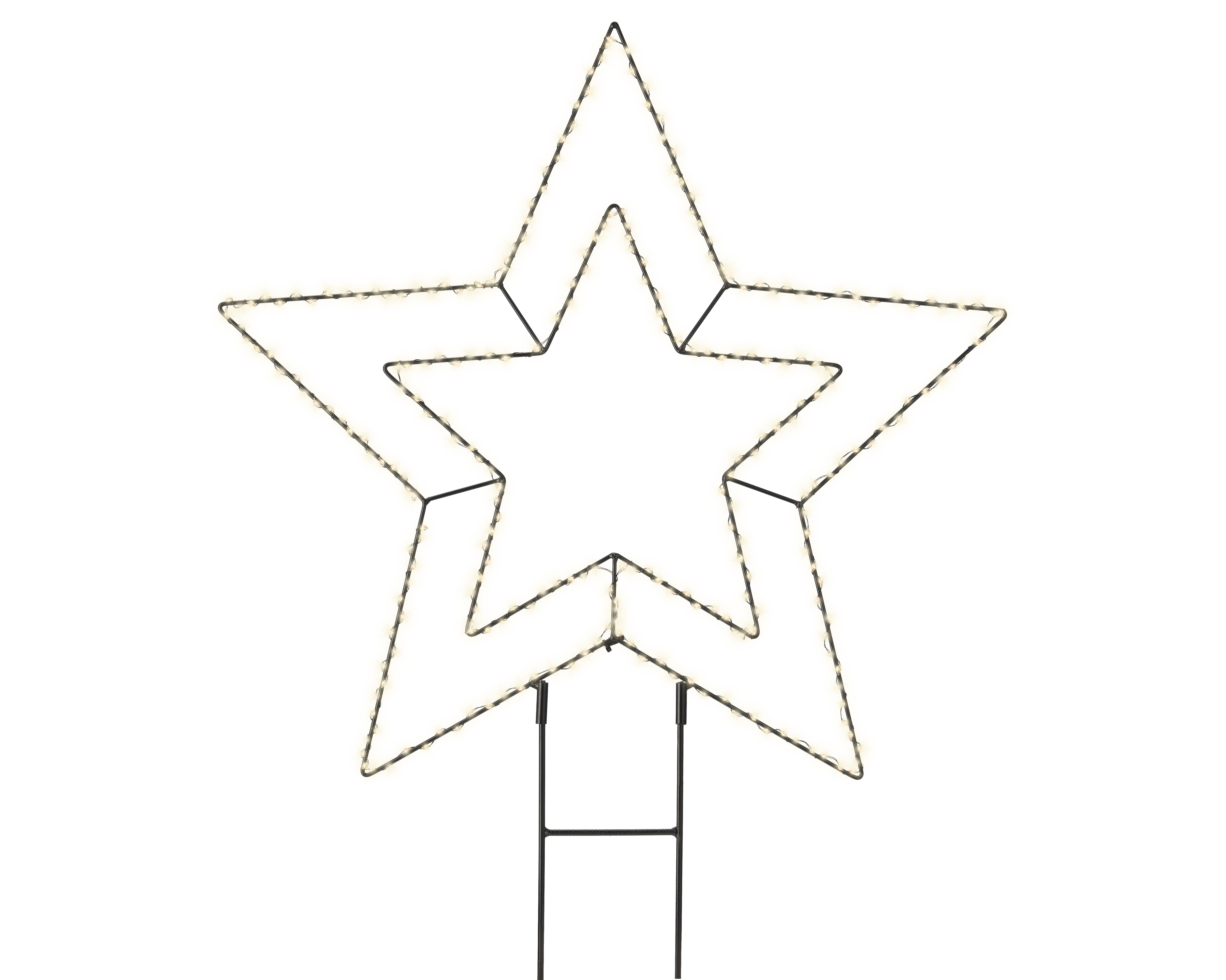 LED Stabbeleuchtung - schwarz/warmes weiss, Metall, Ø58-L0.60cm-275L