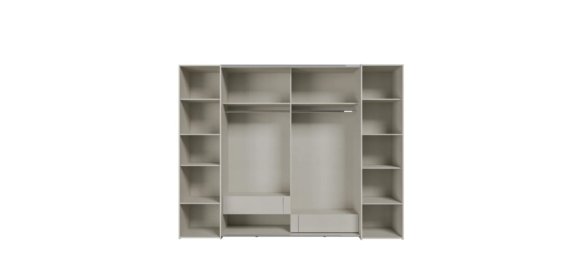 Schwebe-/Drehtürenschrank, Dekor sand - Fahda