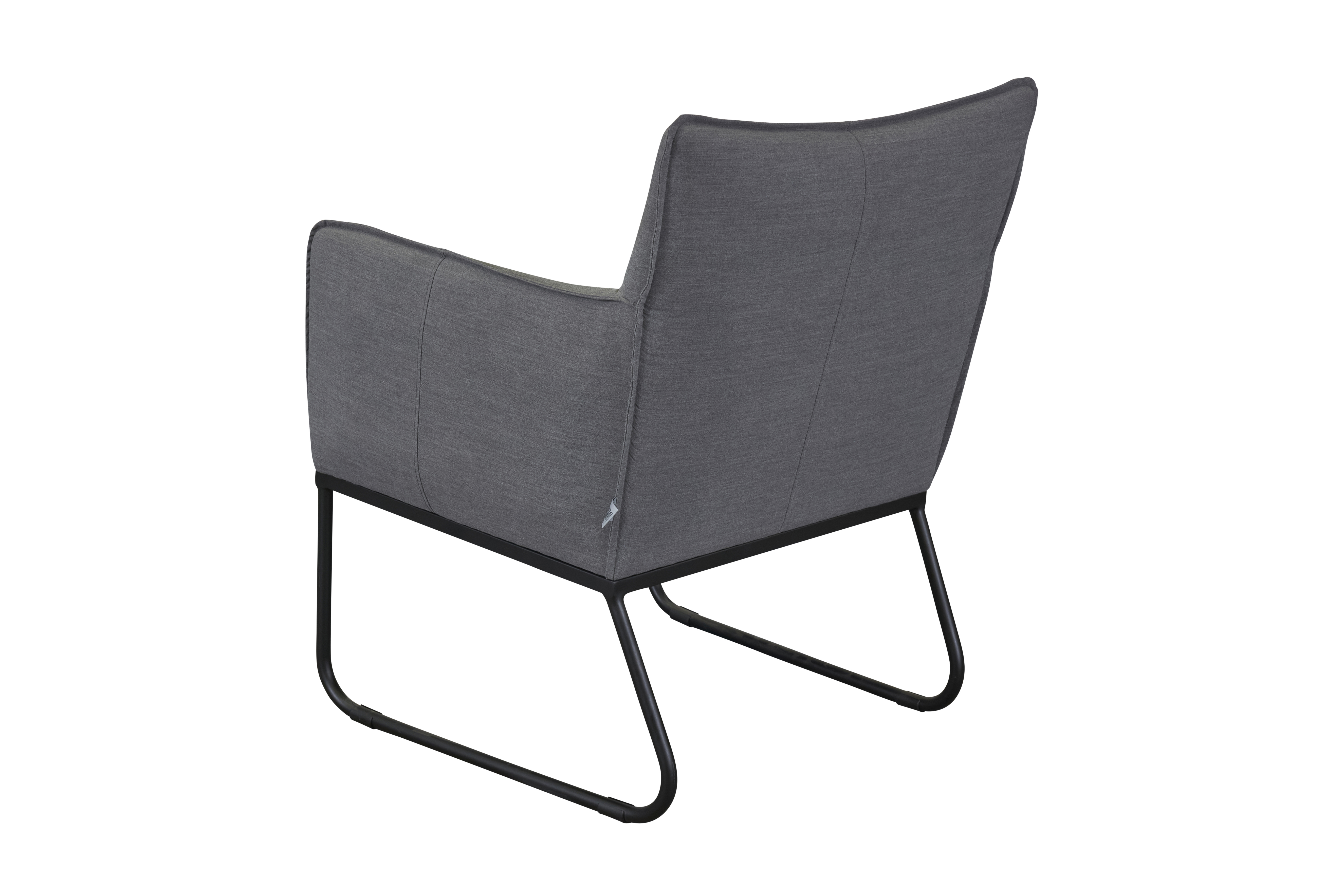 Stuhl mit Armlehnen, Polsterung, anthrazit - Loma