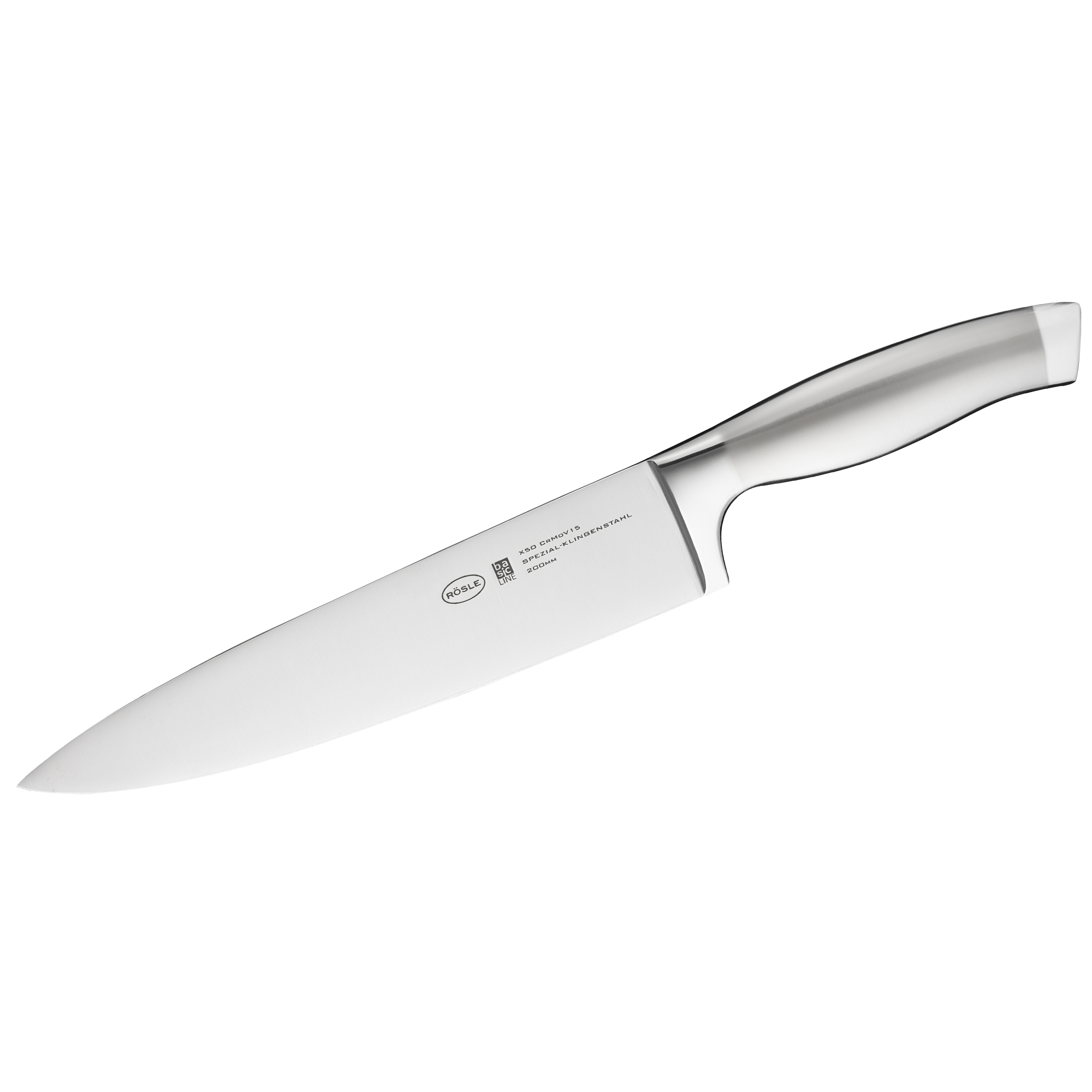 RÖSLE, Kochmesser Basic Line 20 cm - Griff Edelstahl, Klingenspezialstahl