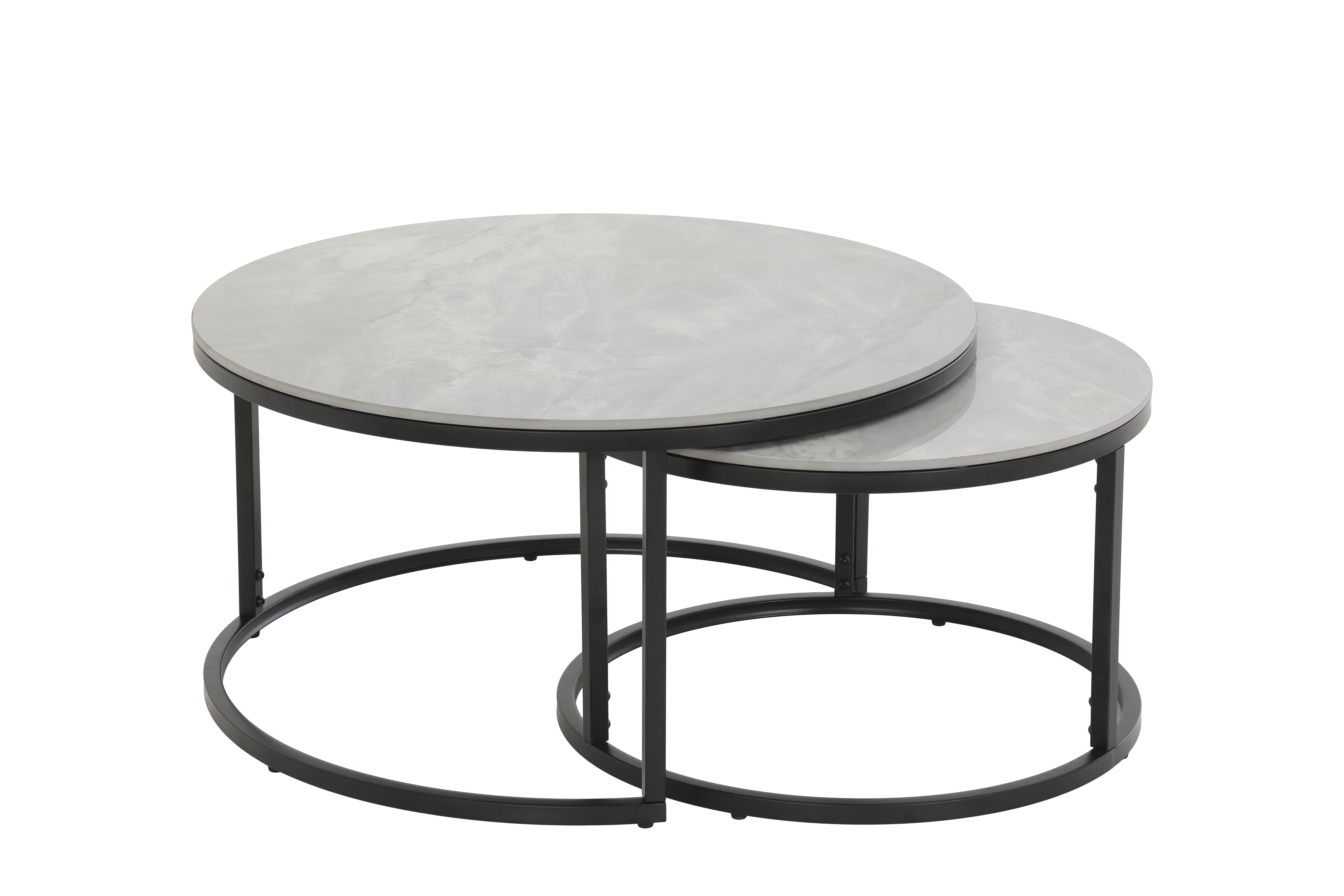 Couchtisch 2-er Set, Marmoroptik - MYTREND371