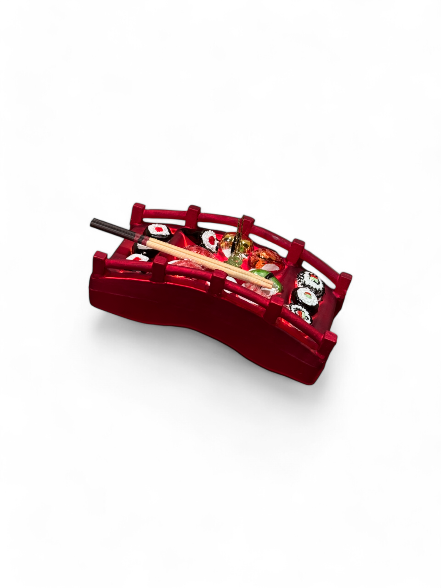 Weihnachtsbaumkugel Sushi Brücke - ca. 11cm