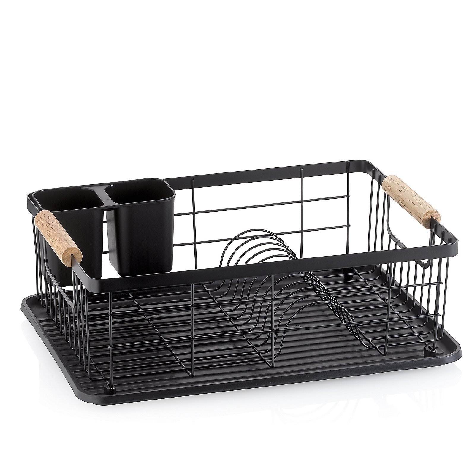 Geschirrabtropfkorb Rica 31,5x15x42 cm - Metall schwarz