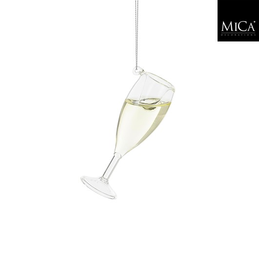 Ornament Sektglas - champagner - h9,5xd3cm