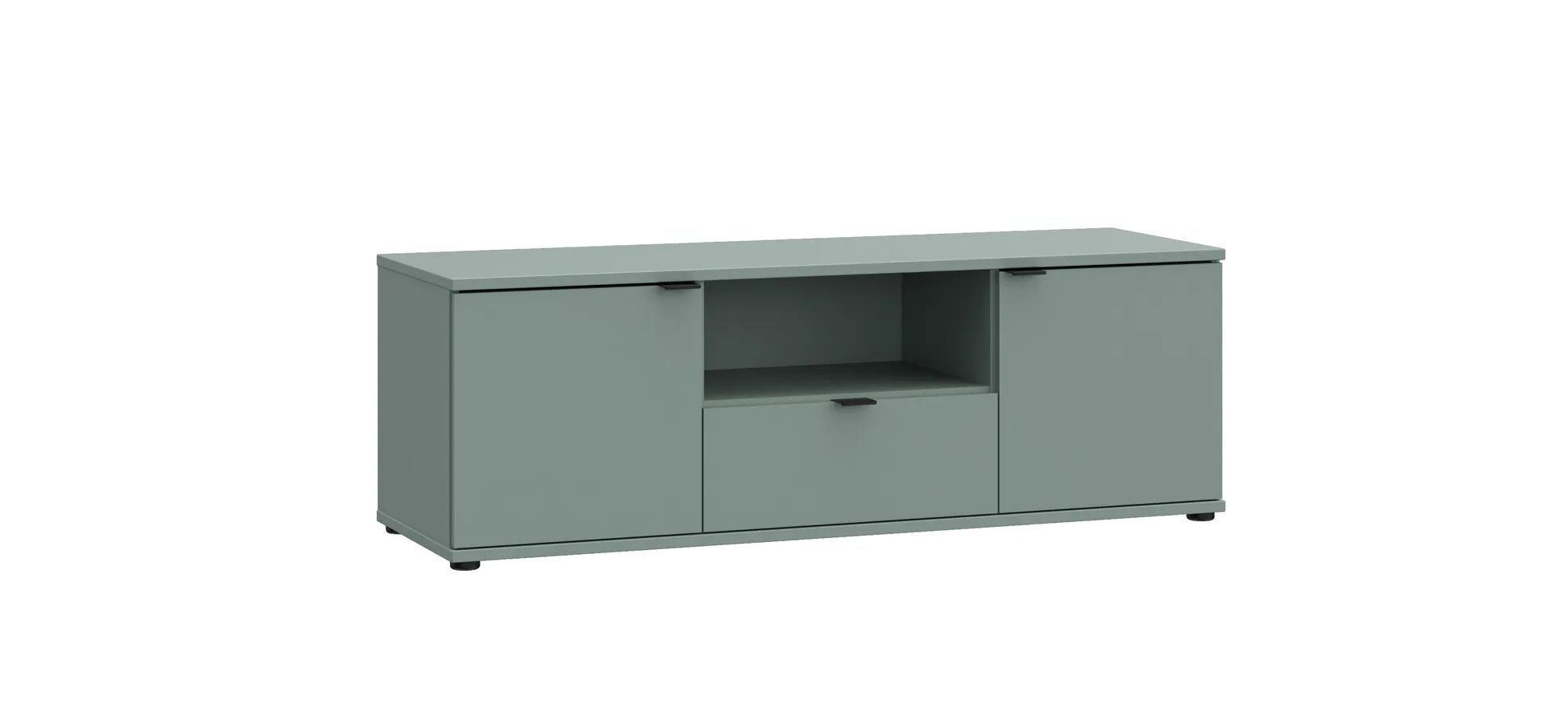 TV-Unterschrank, Salbei, 2 Türen, 1 Schub - Finella