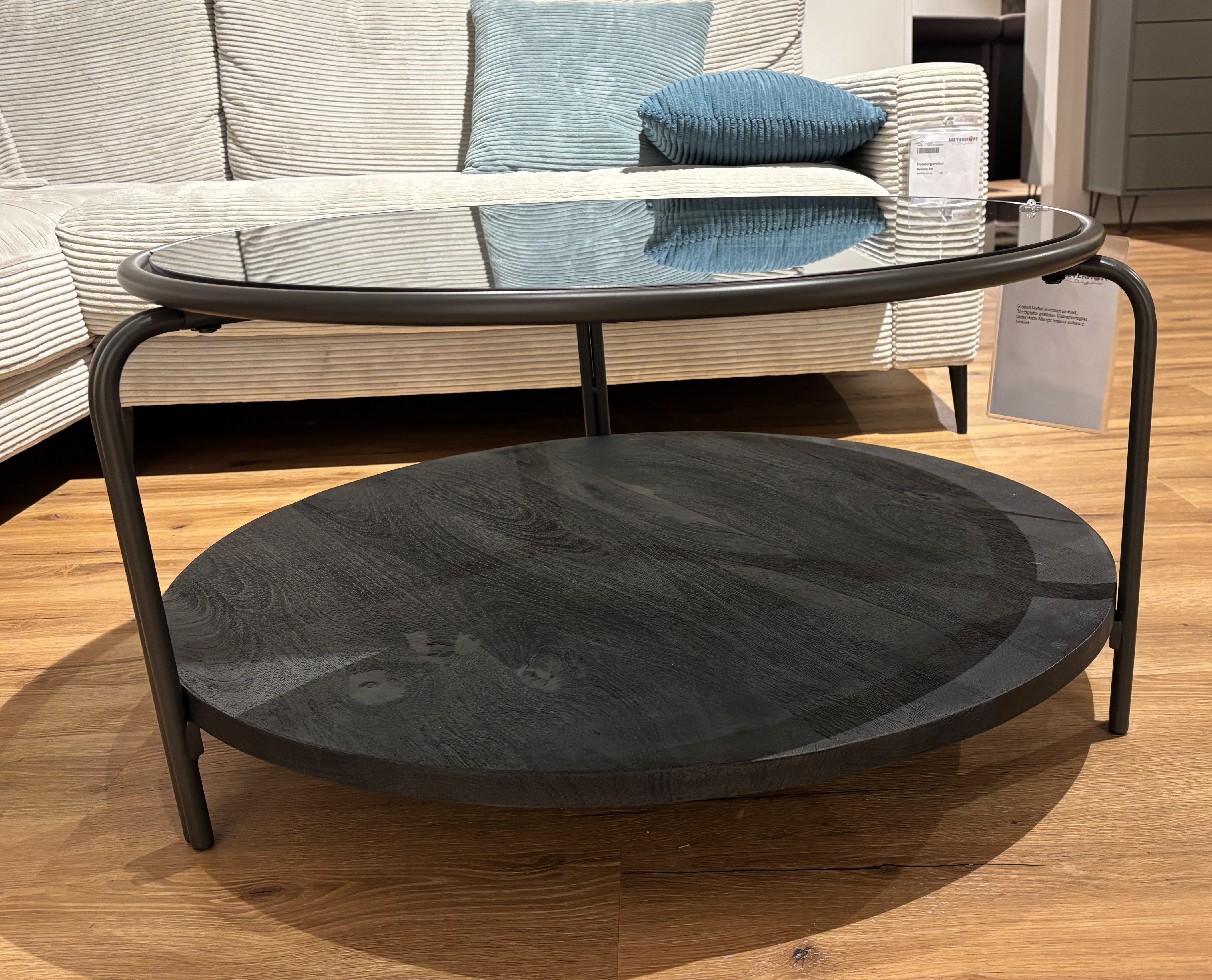 Couchtisch, schwarz, rund - Mykon 901