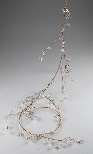 Girlande m. Strass - weiß 120cm