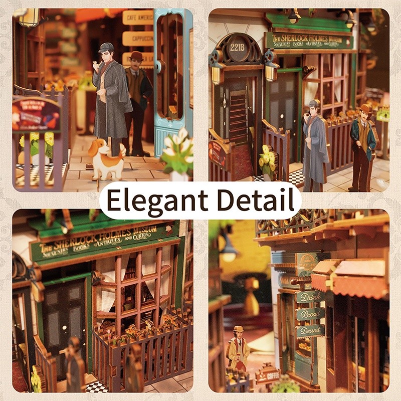Tonecheer DIY-Set Book Nook mit LED, 3D Puzzle - Baker Street