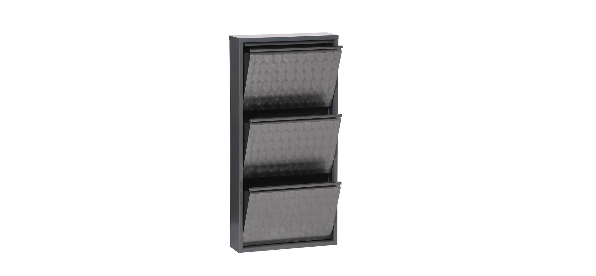 Schuhschrank - B ca. 50 cm, Dunkelgrau