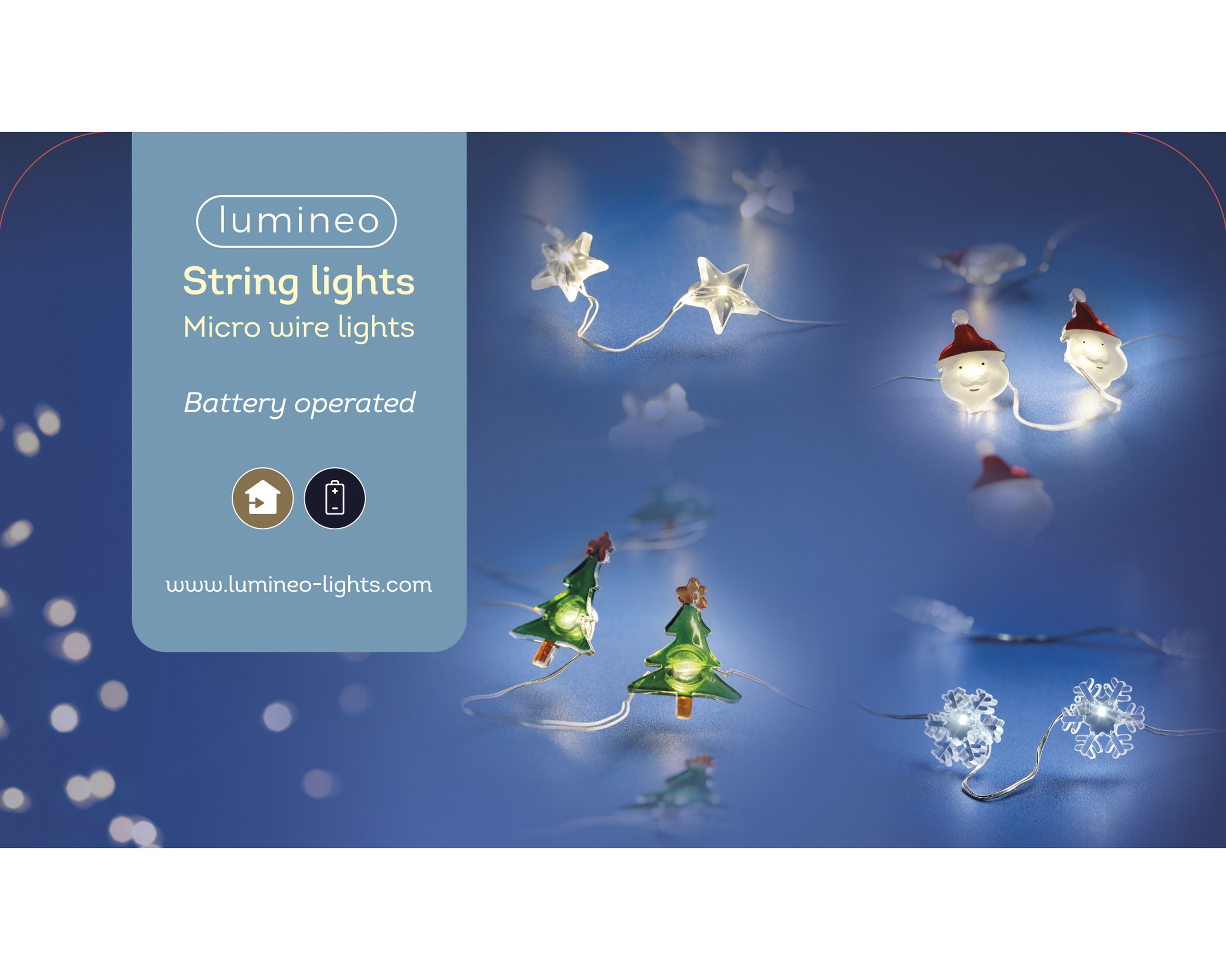 LED Deco Strang - silber/warmes weiss/kaltweiss, Plastik, 90cm-10L