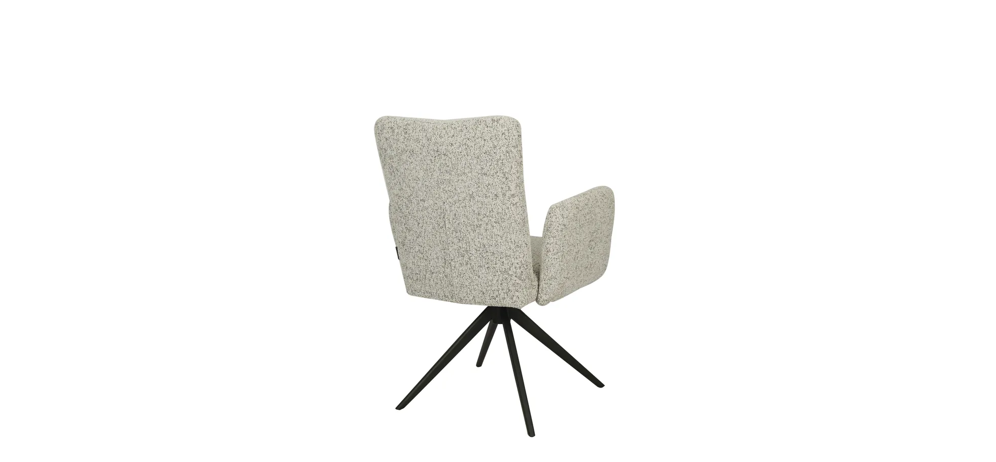 Armlehnstuhl, Stoff schwarz-weiß - Mylene