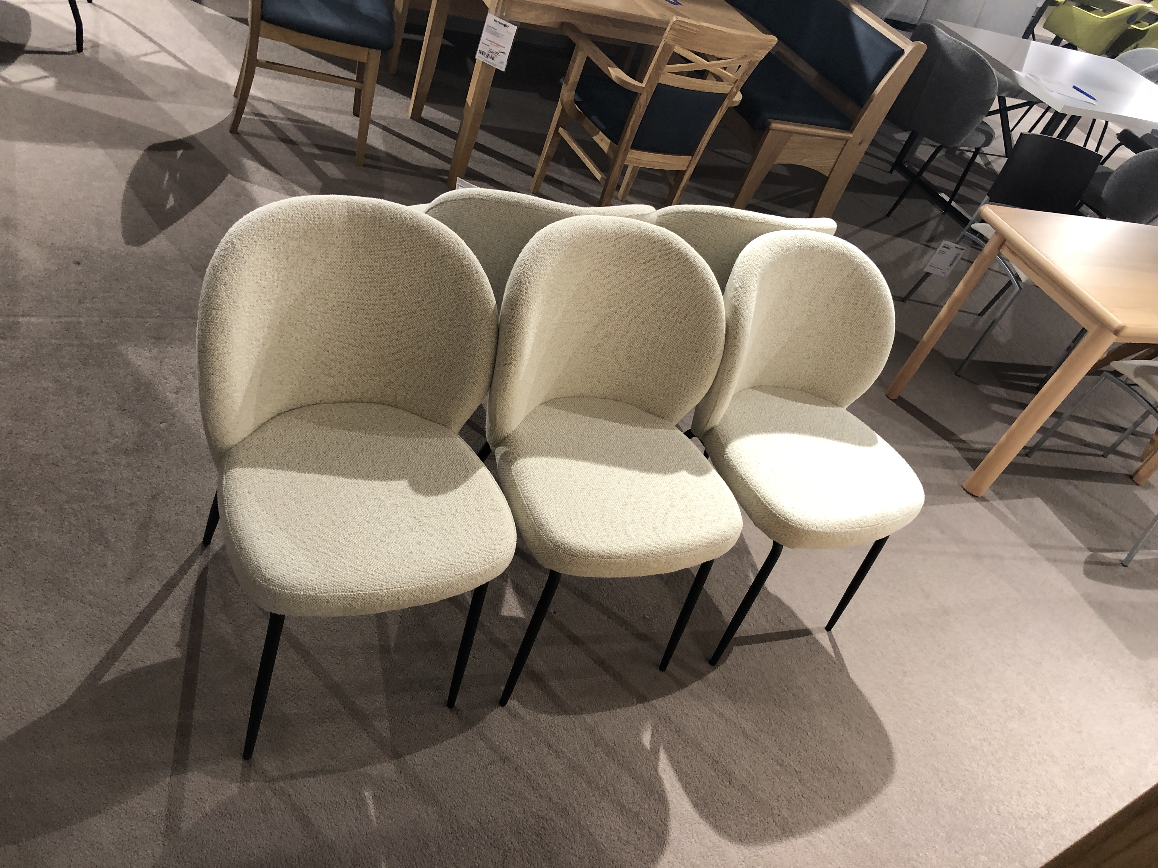 Stuhlsatz, Metallgestell schwarz matt - Asra