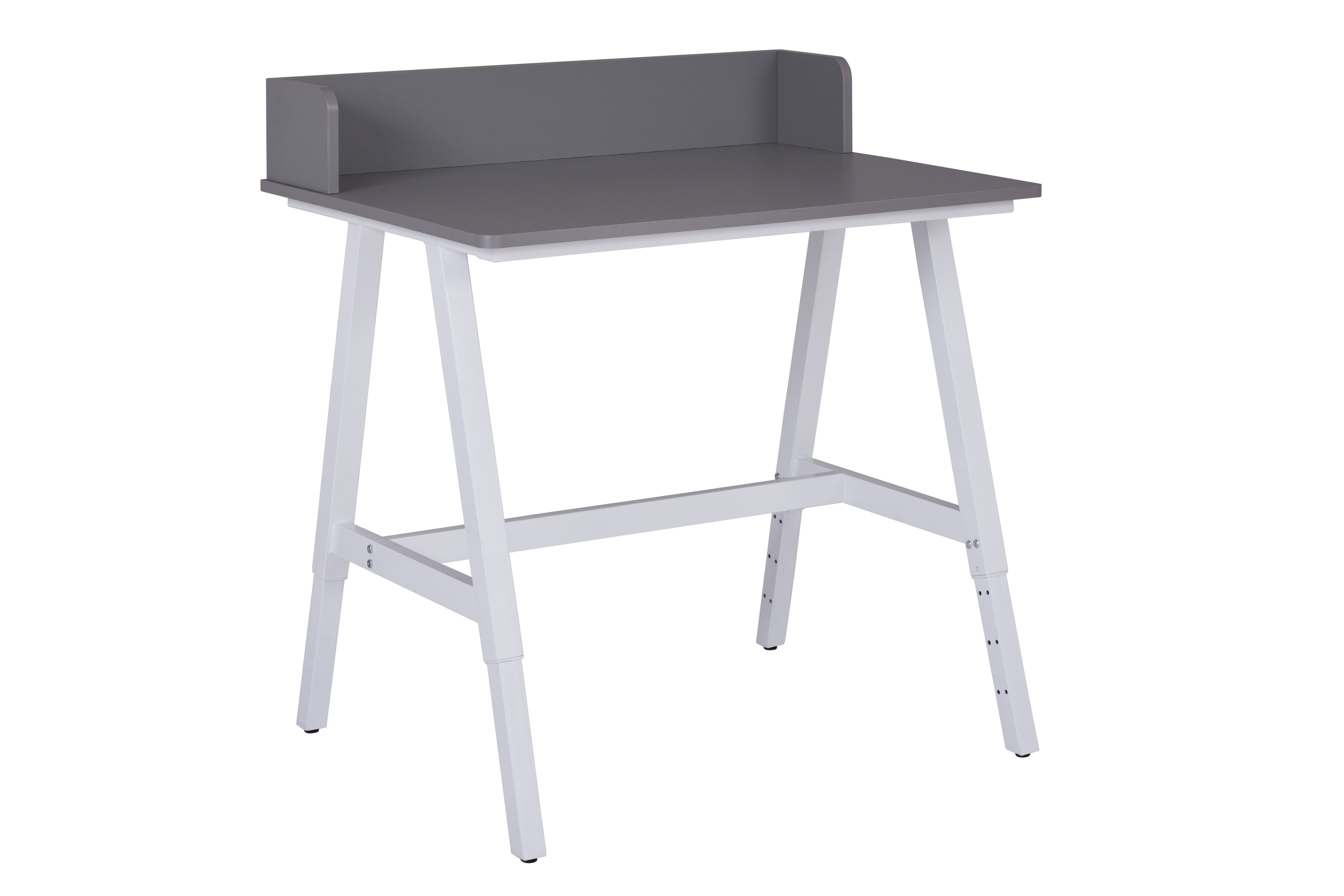 Schreibtisch, weiß/grau, höhenverstellbar - MyStyle 7011