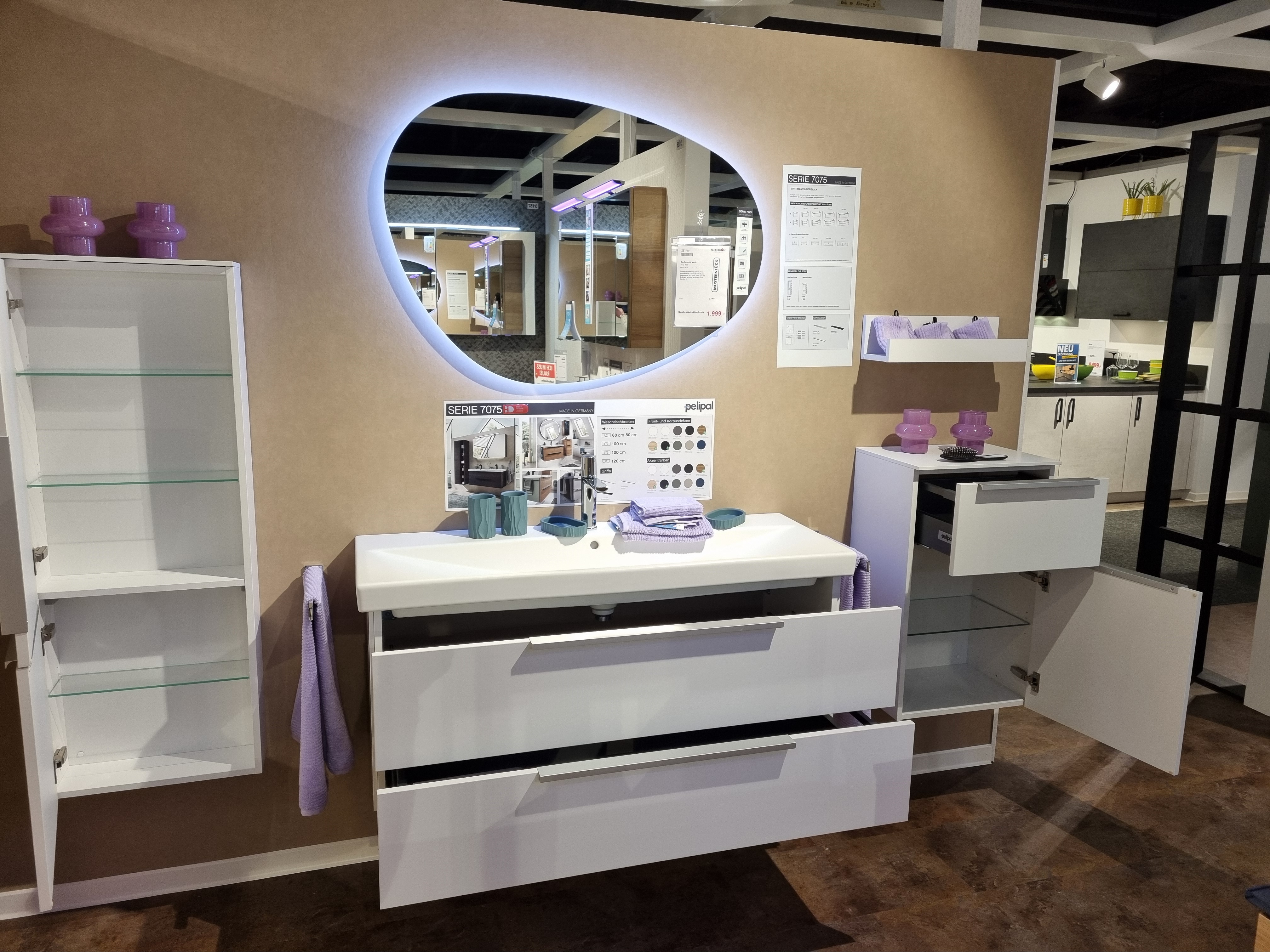 Badkombi, weiß - Serie 7075