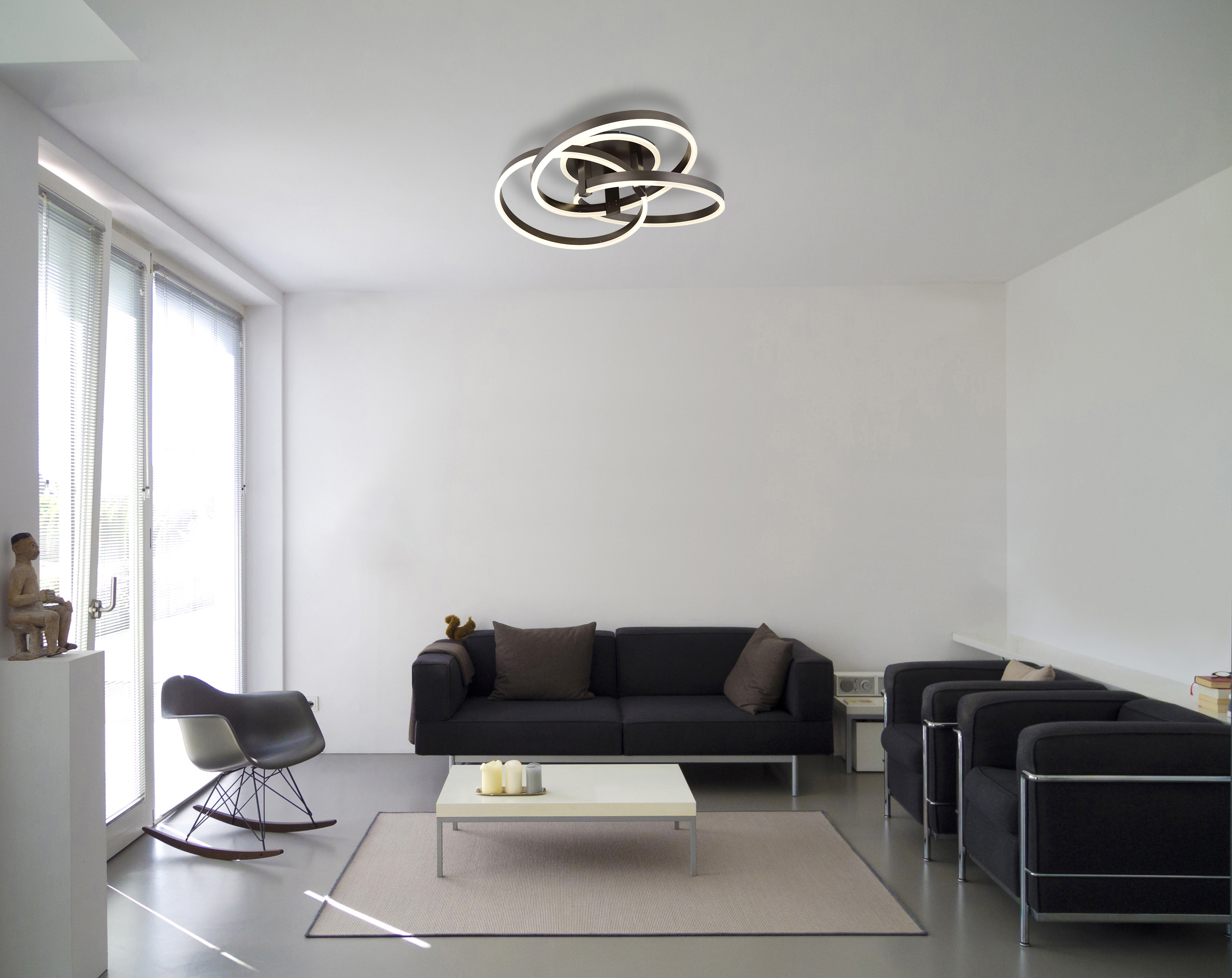 Deckenleuchte HERWIG - LED, Metall anthrazit gebürstet, Ø58xcm