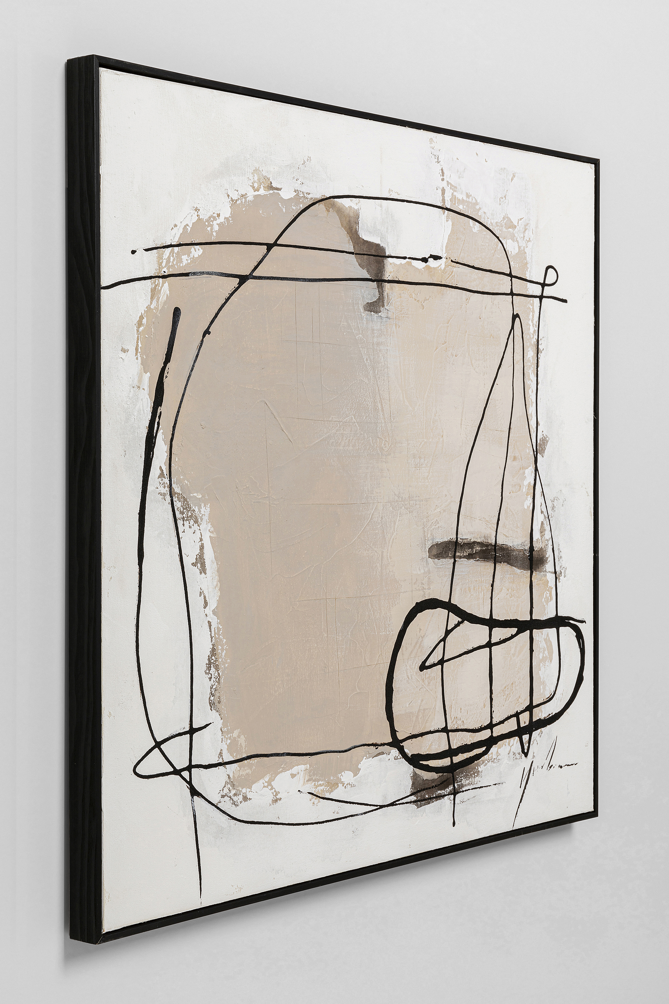 Gerahmtes Bild Dust Grau, Rahmen Massivholz - Bilder