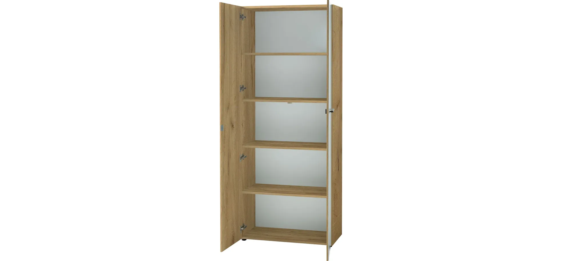 Aktenschrank GWEN - B/H/T ca. 80x196x37 cm, Eiche Dekor