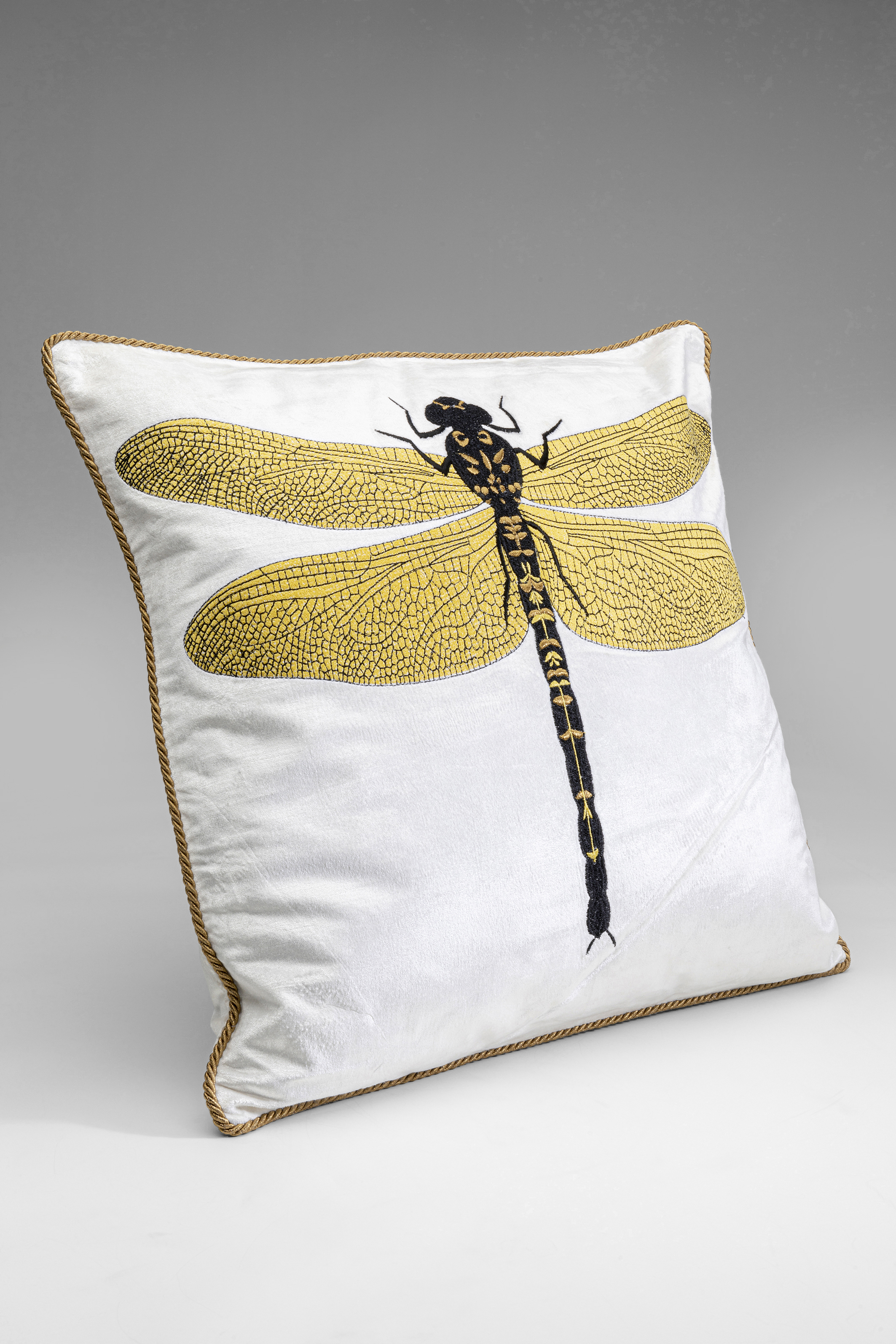 Kissen Glitter Dragonfly, weiß - Accessoires