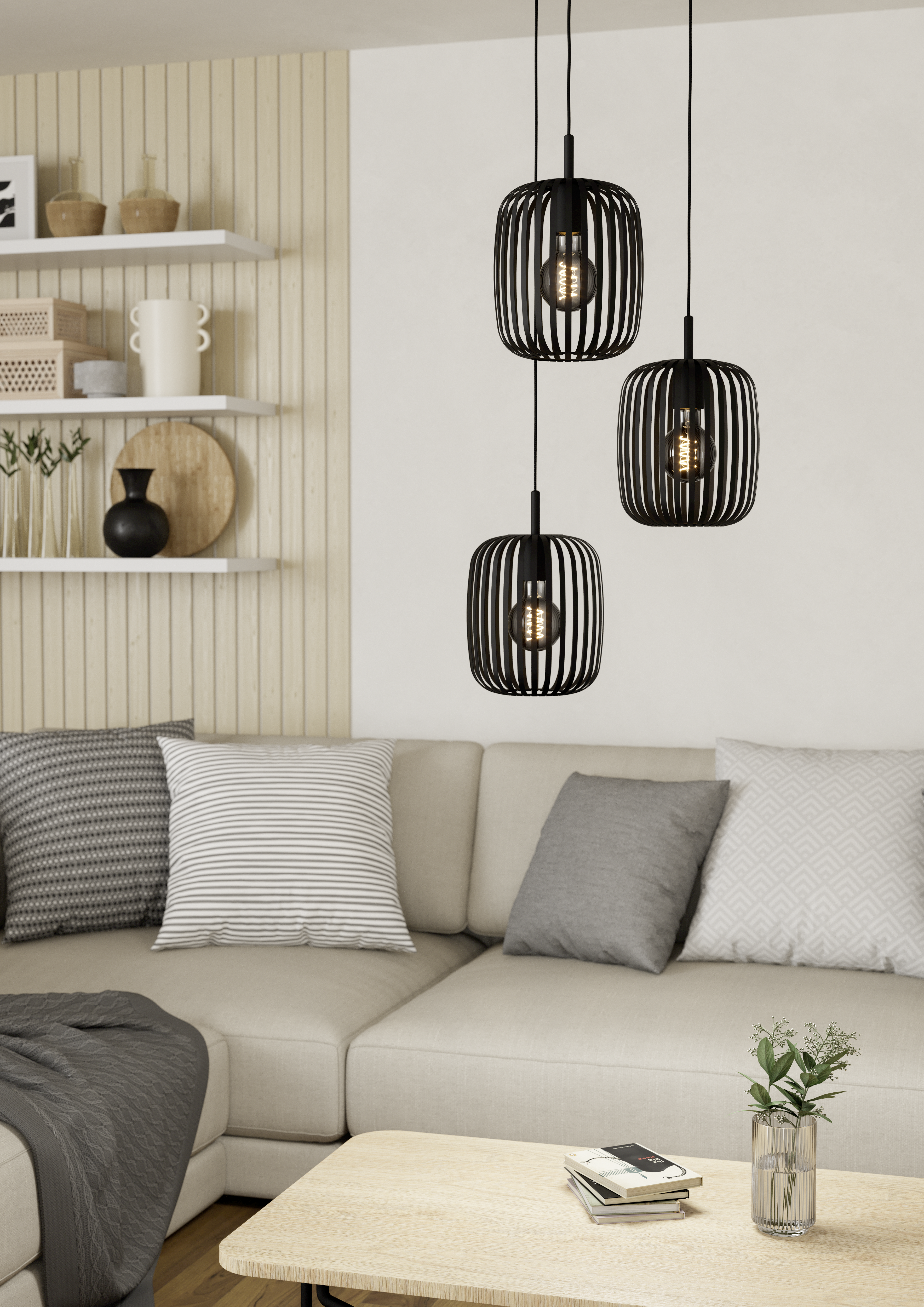 Pendelleuchte Romazzina, 3-flg. - 3xE27