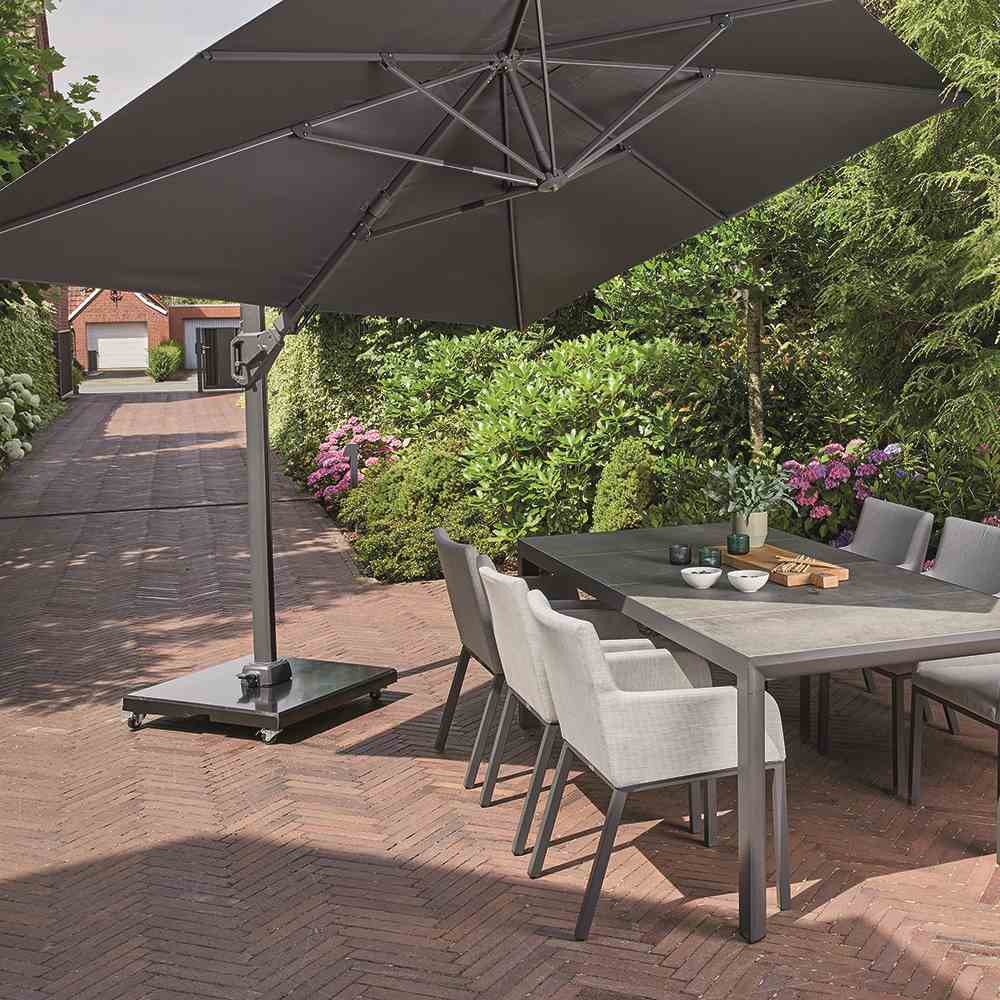 Ampelschirm, Bezug taupe - Sunset