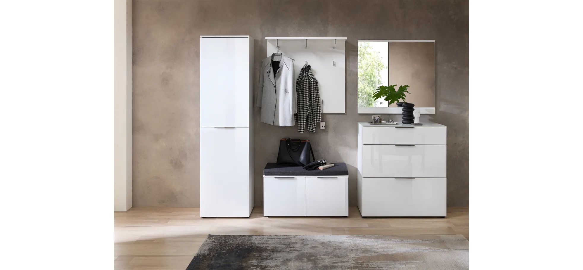 Schuhschrank, weiß - Ilaria