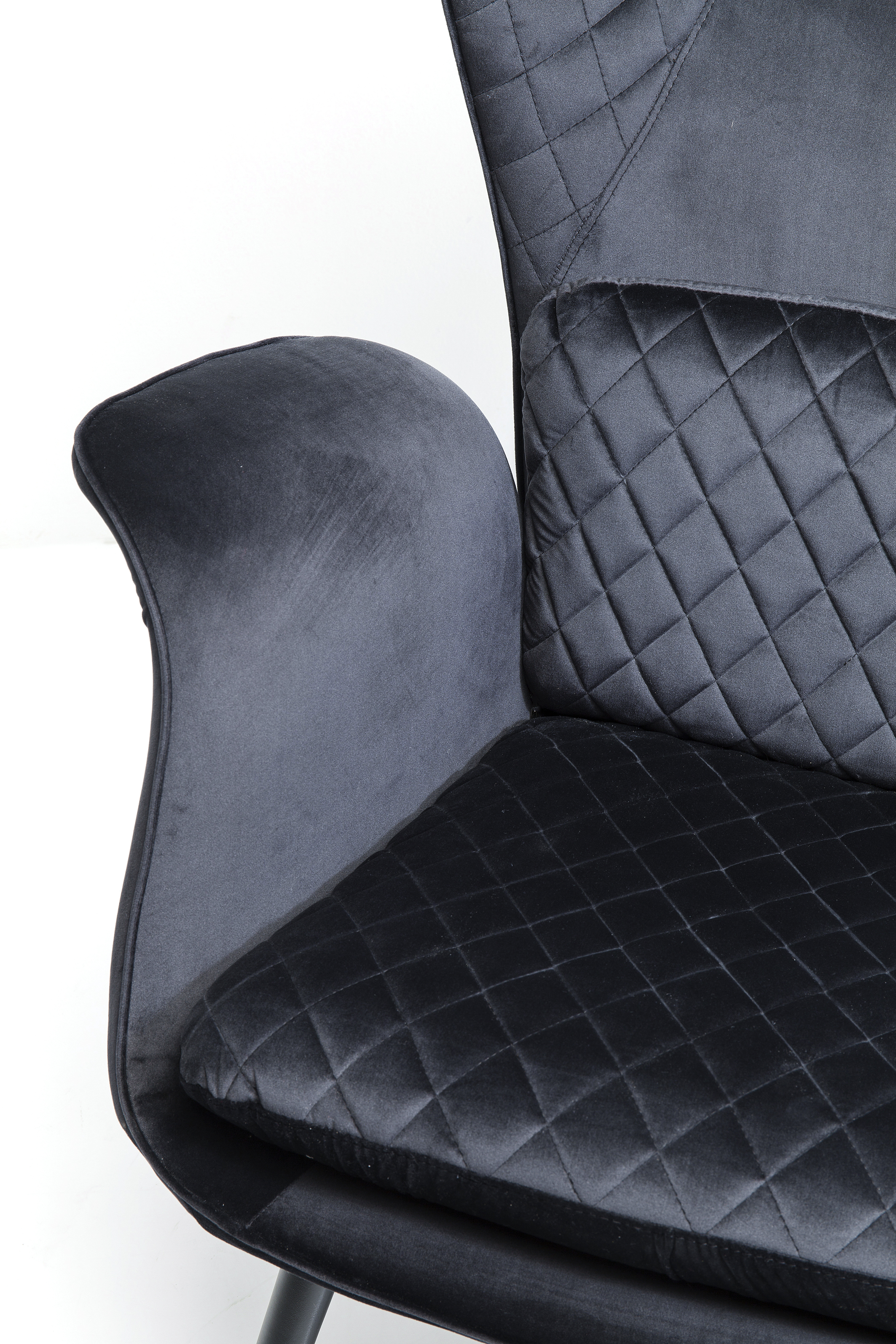 Sessel Tudor, schwarz, Samtoptik - Tudor