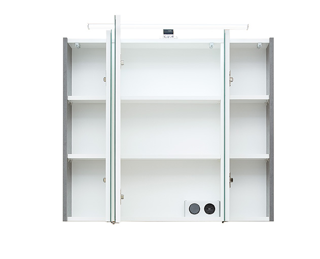 Spiegelschrank, dunkelgrau, LED Leuchte - QUICKSET - 945