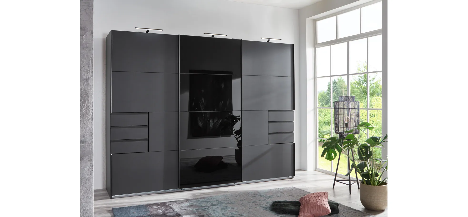 Schwebetürenschrank, graphit - MyToGo670