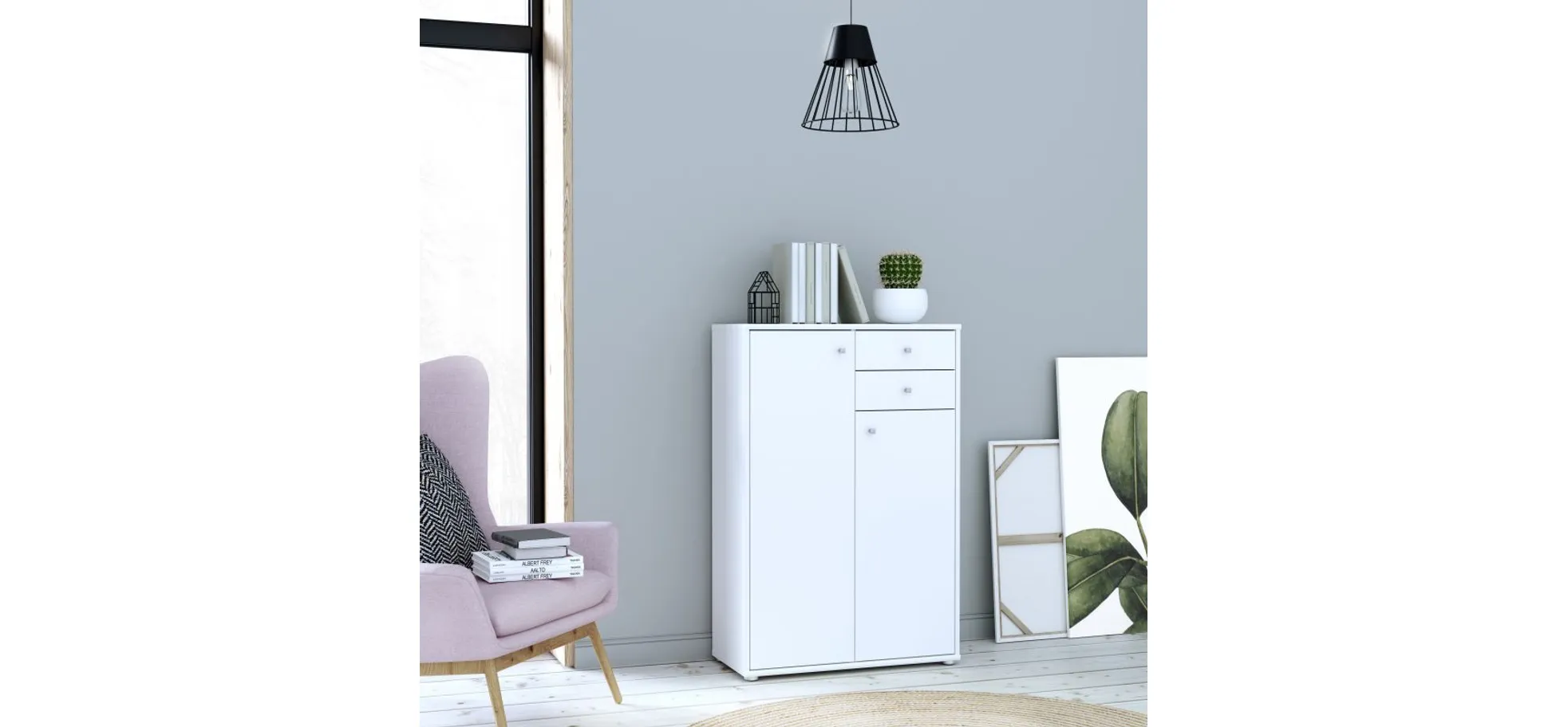 Kommode, Weiß - Faik