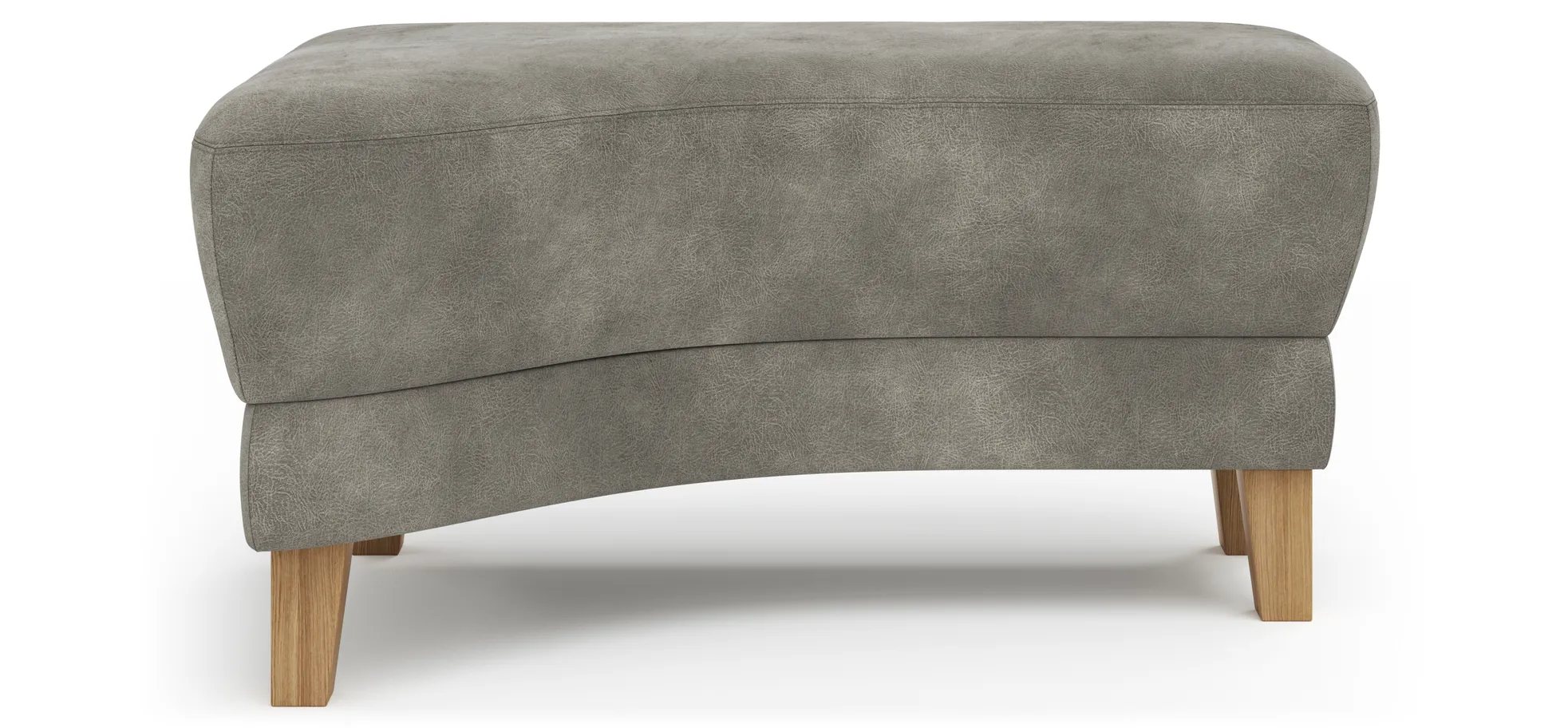 Hocker Stamford - gebogen, Links, LB ca. 89x65 cm, Stoff, Anthrazit