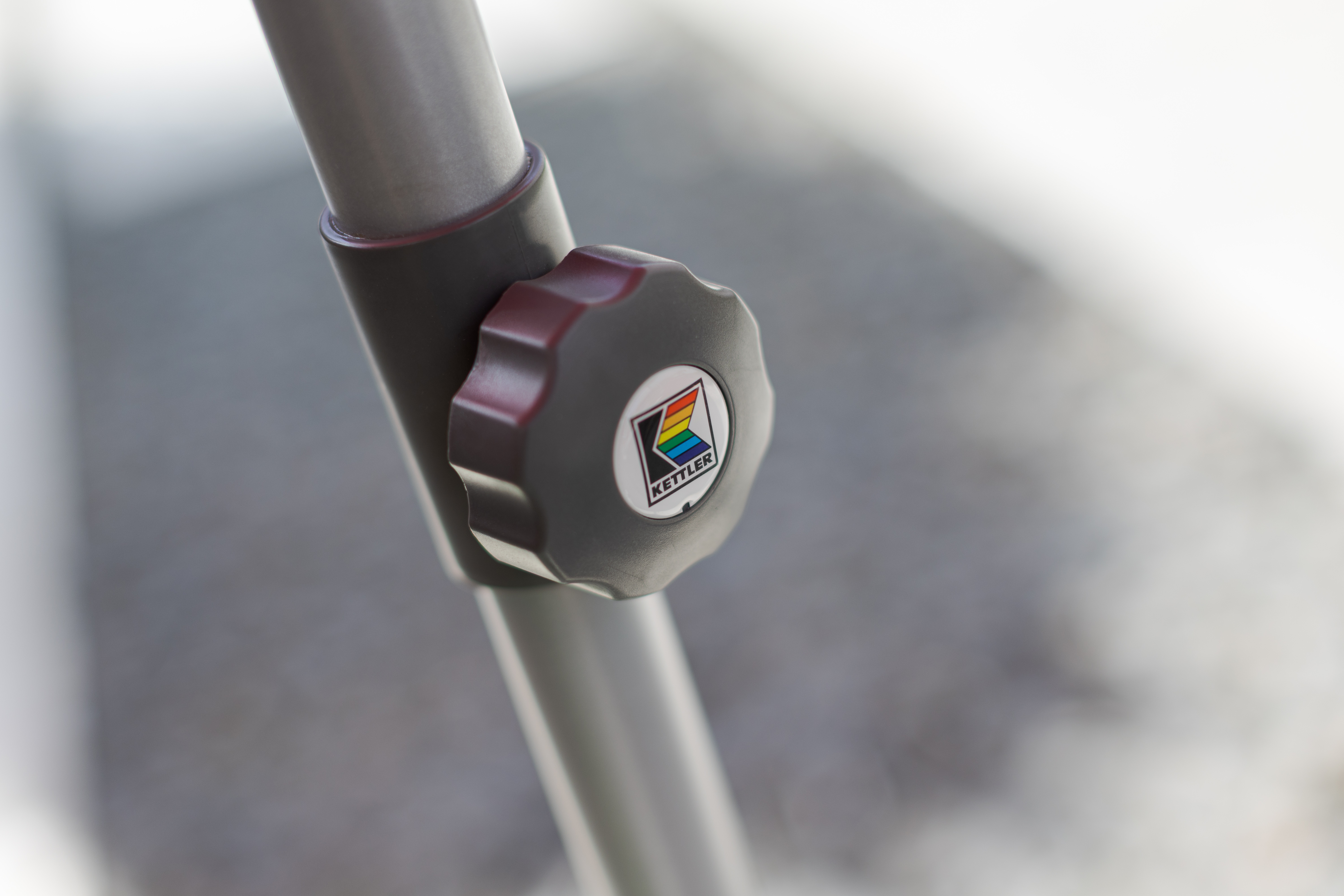 Stockschirm, anthrazit matt/terrakotta - Easy-Push