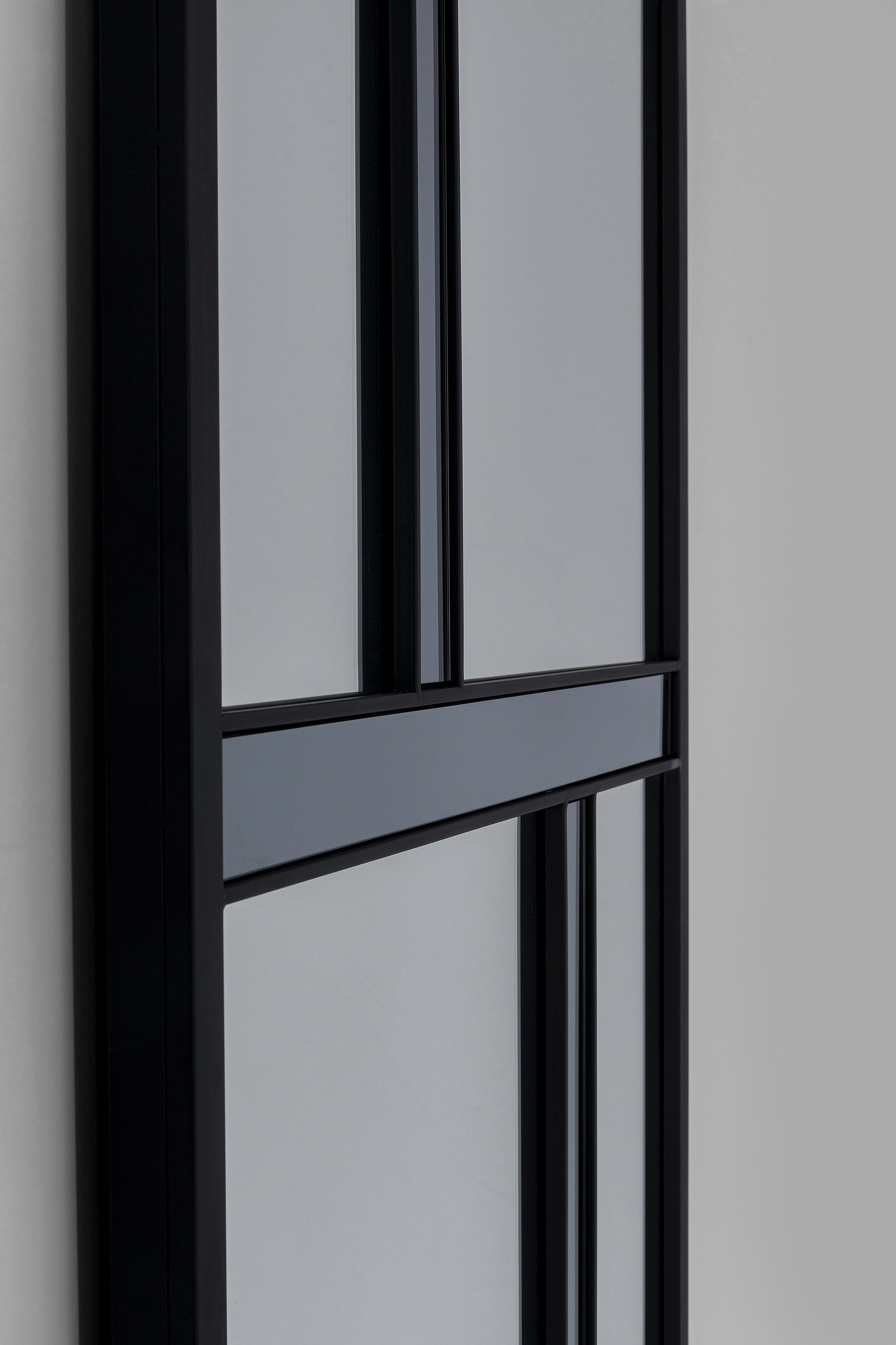 Wandspiegel Brick, schwarz - Spiegel